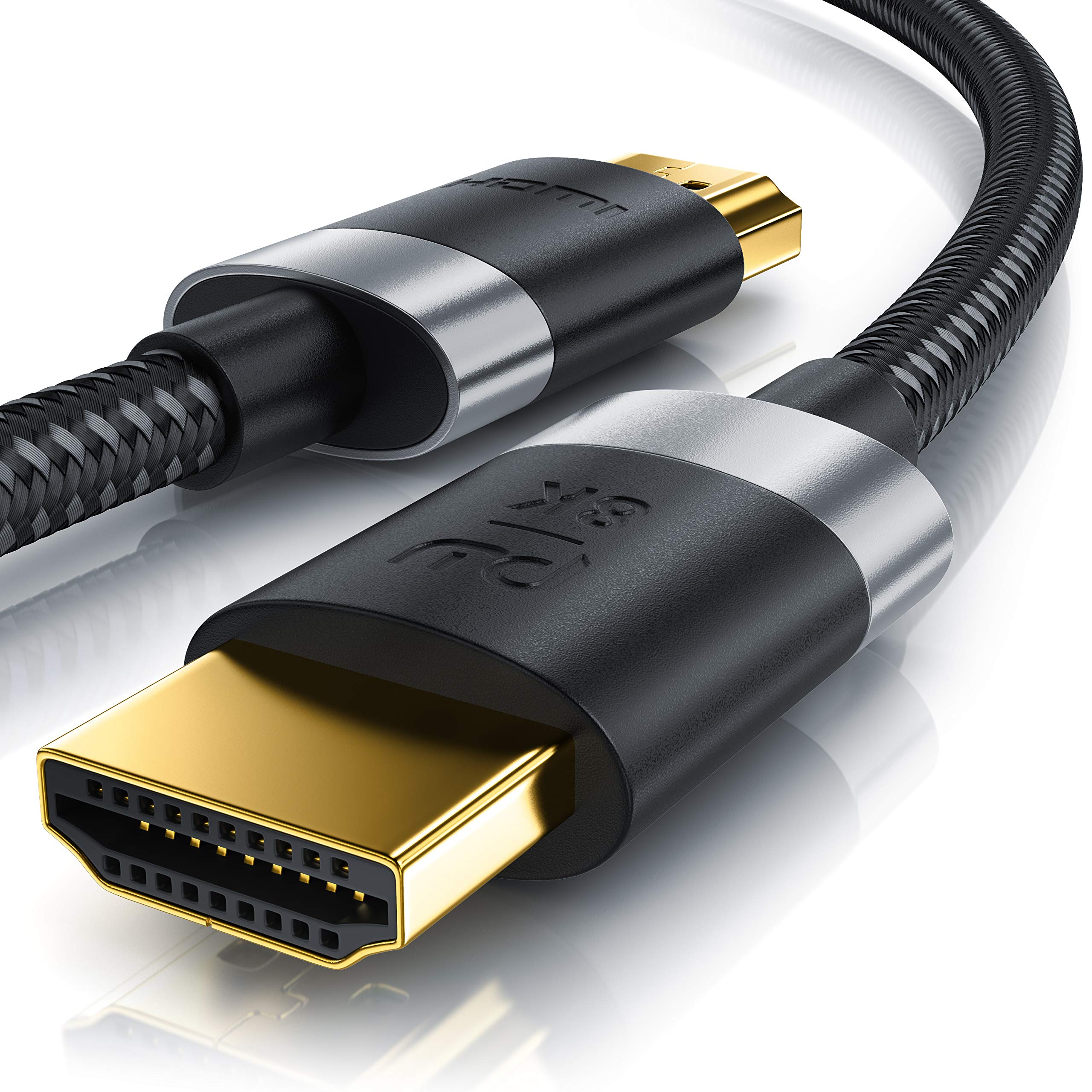 1.5 m - 8K HDMI Cable 2.1 - 8K @ 60Hz 4K @ 120Hz DSC - HDTV 7680 x 4320 - UHD II - HDMI 2.1 2.0a 2.0b - 3D - High Speed HDMI Cable Ethernet - HDR - ARC - Precision Connector - Compatible with Blu Ray PS4 Xbox
