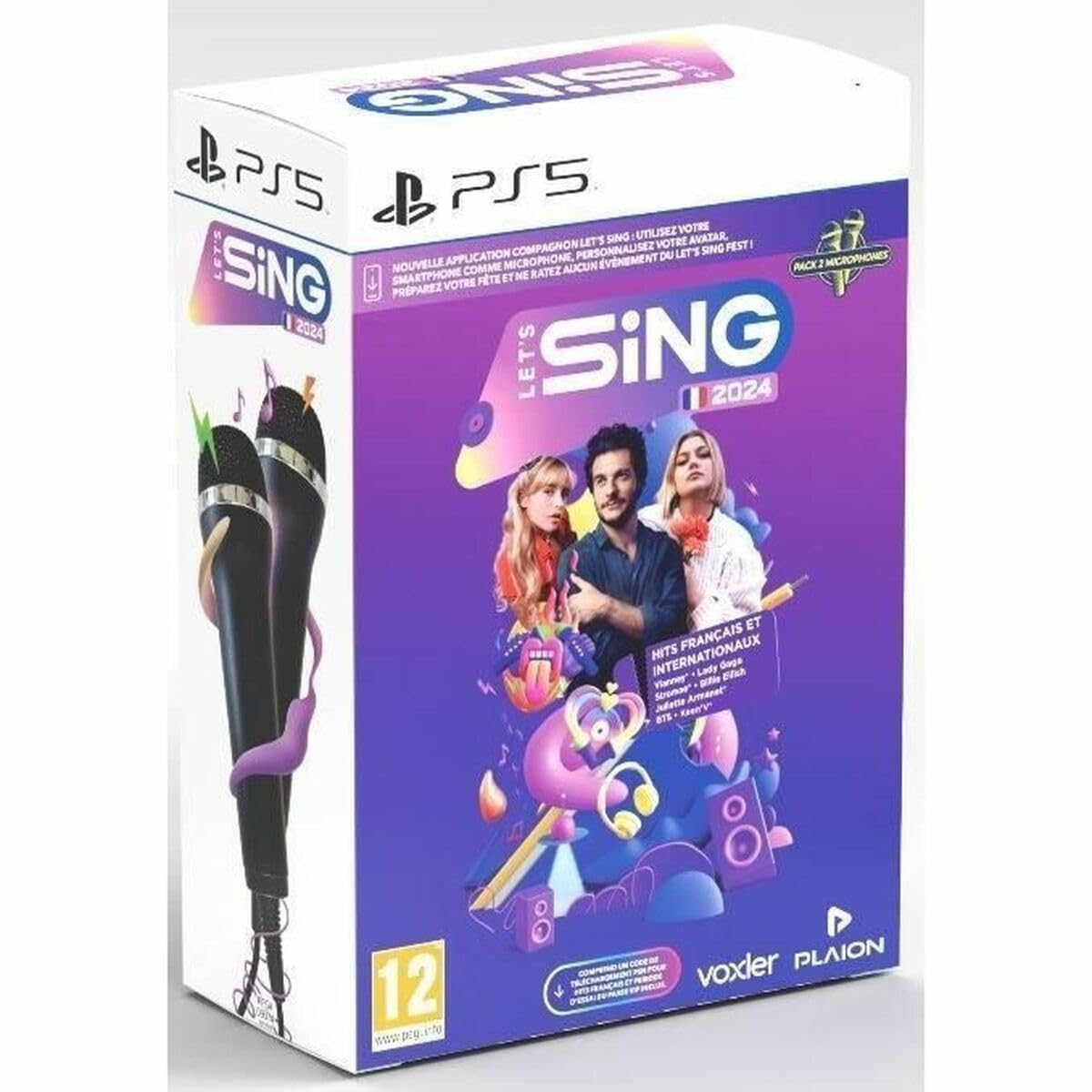 LET'S SING 2024 2 MICROS - PS5 (French Version), Black