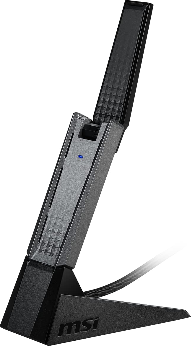 MSI AX1800 WiFi USB Adapter, WiFi 6, MU-MIMO, 802.11ax Dual-Band Gigabit Wireless, Plug and Play, High Speed Long Range USB Gaming Adapter