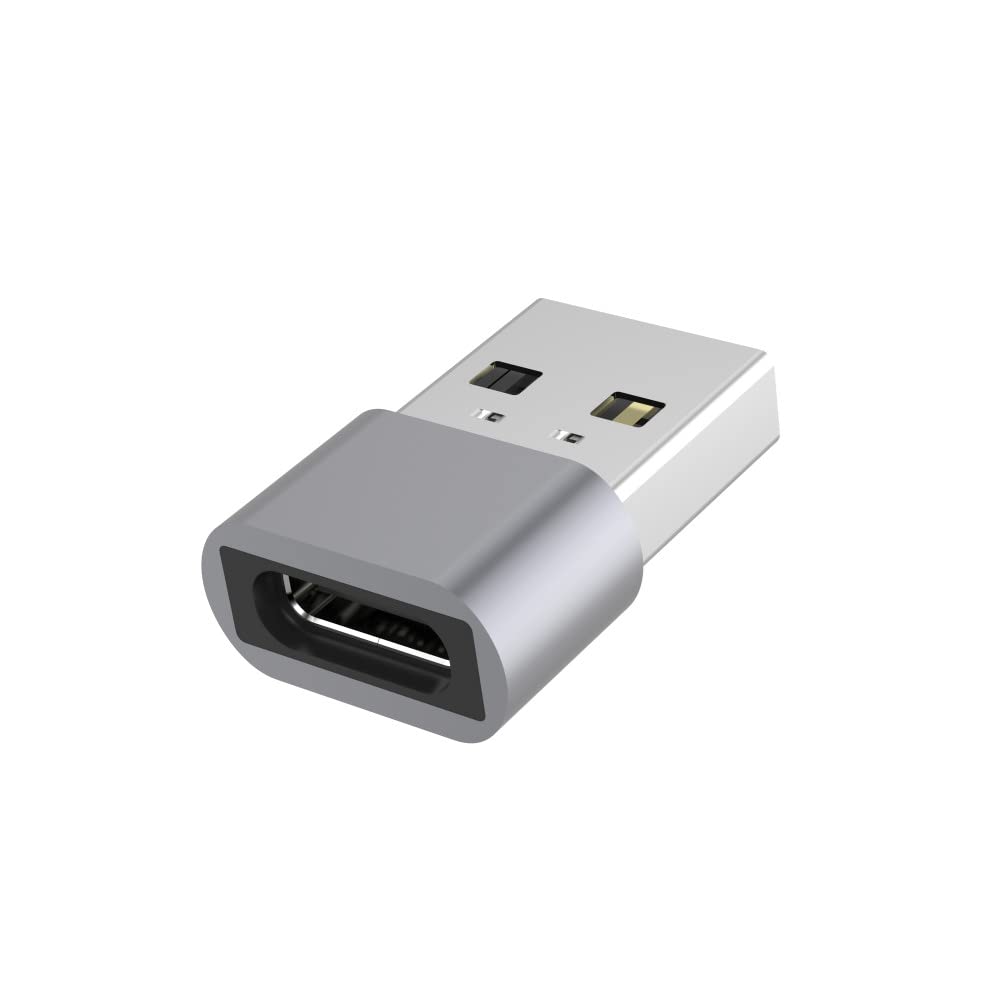 PremiumCord USB-C to USB 2.0 A Female to Male Adapter 480Mbps Aluminum Space Grey