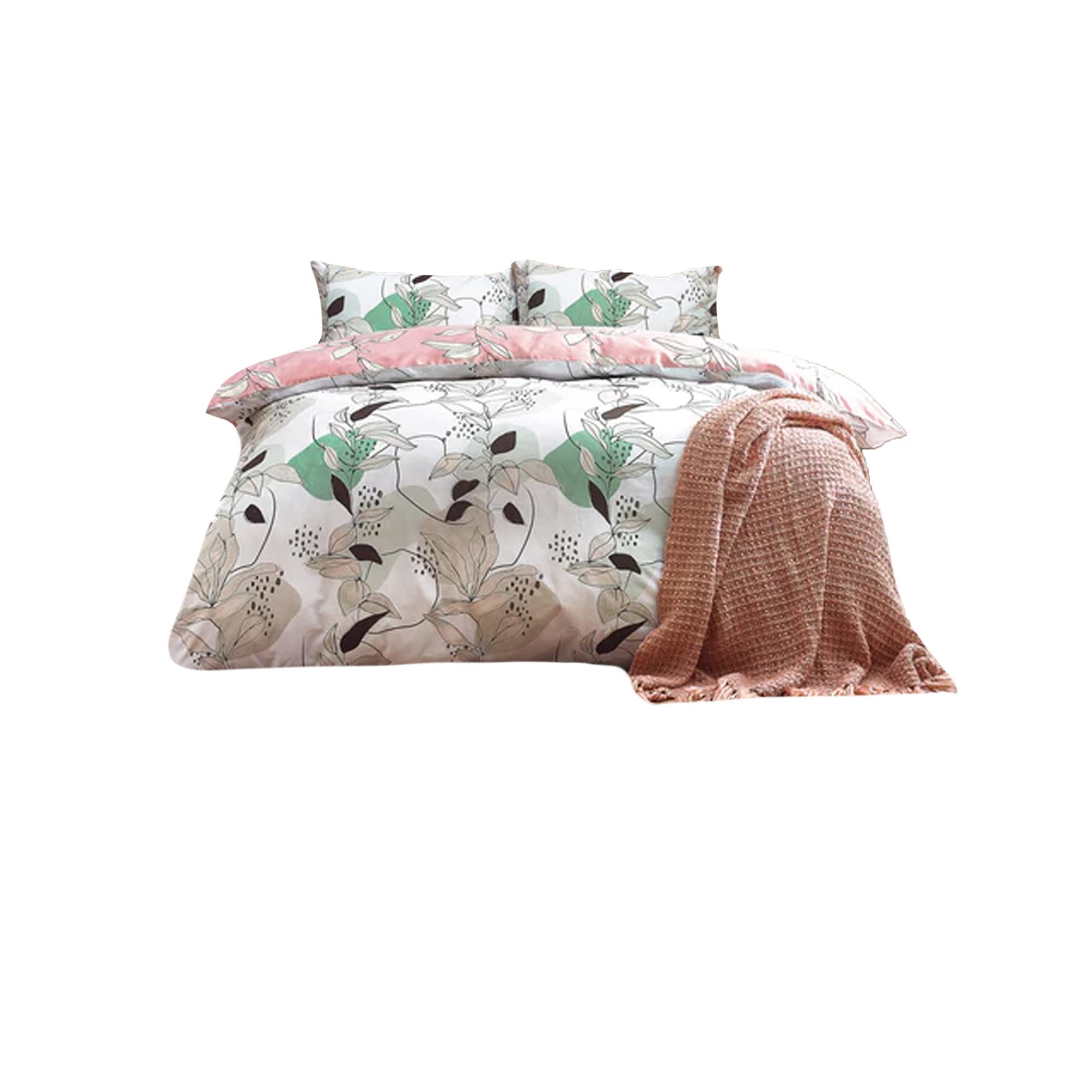 furn. Caliko Duvet Cover Set, Blush, Super King