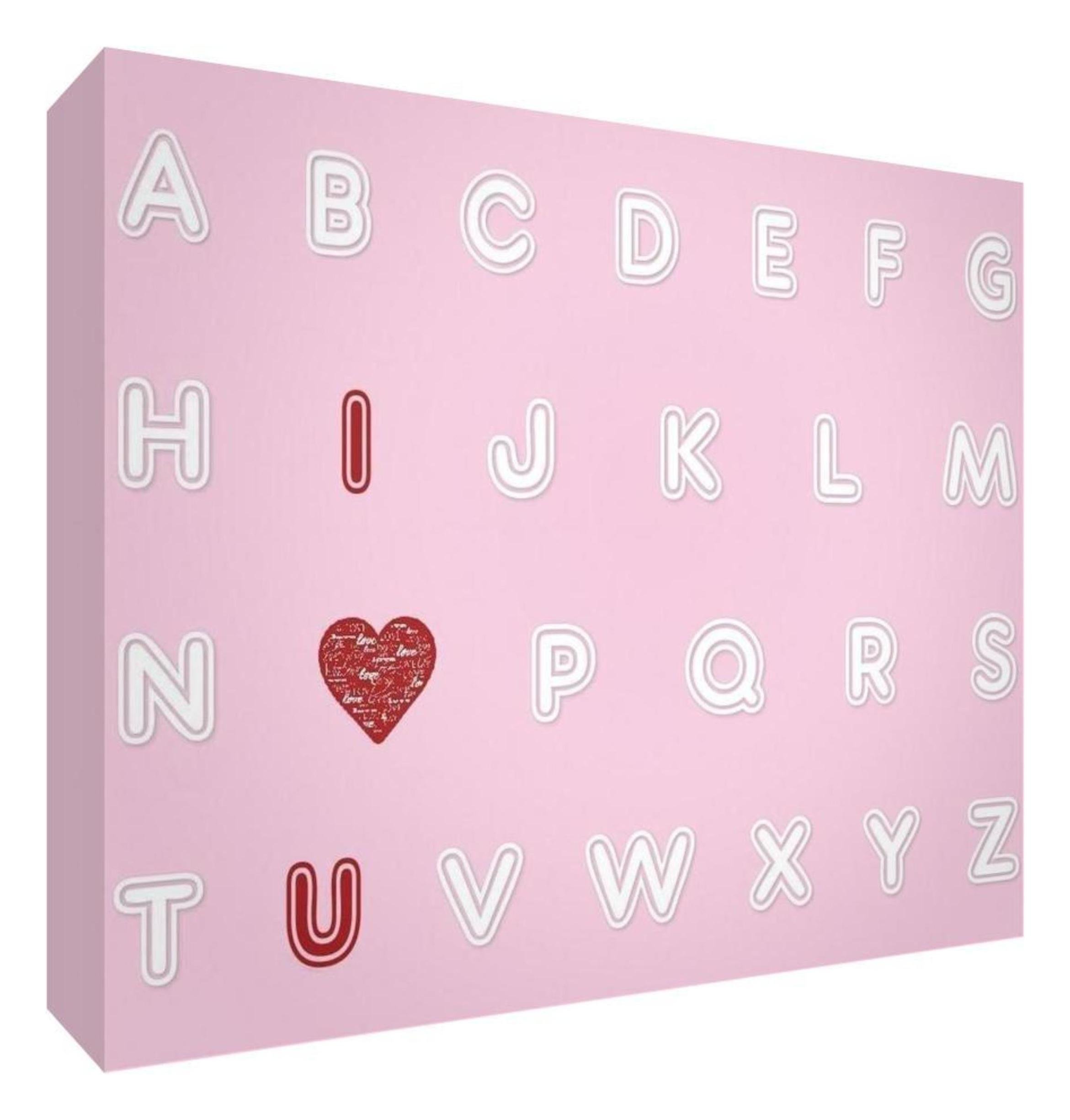 Little Helper Diamond Polished Baby Gift Keepsake/Token (15 x 21 x 2cm, Large, Baby Pink, Alphabet I Love You)