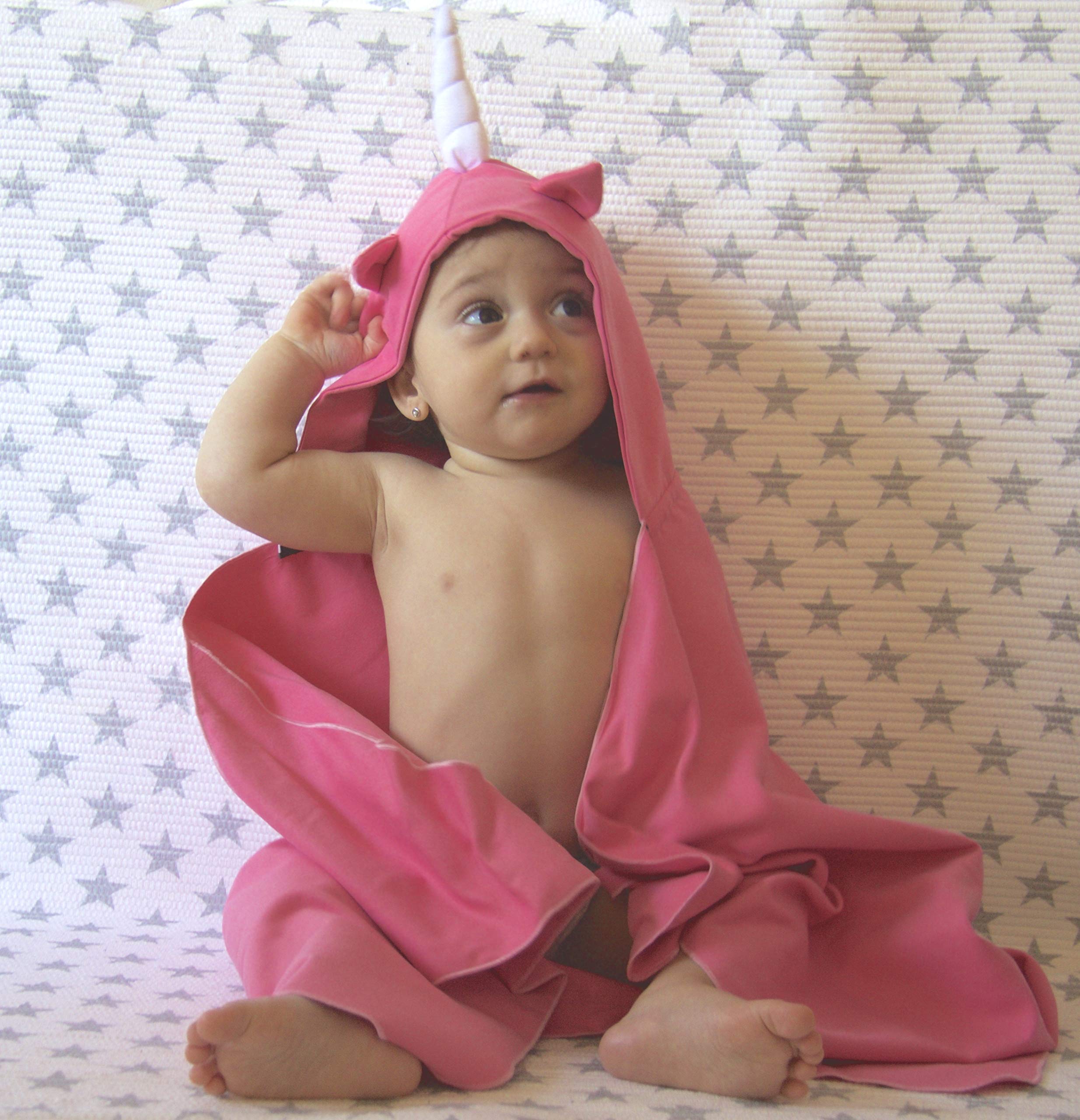 Little Champions Autonomy Unicorn Mini Bath Cape - Pink