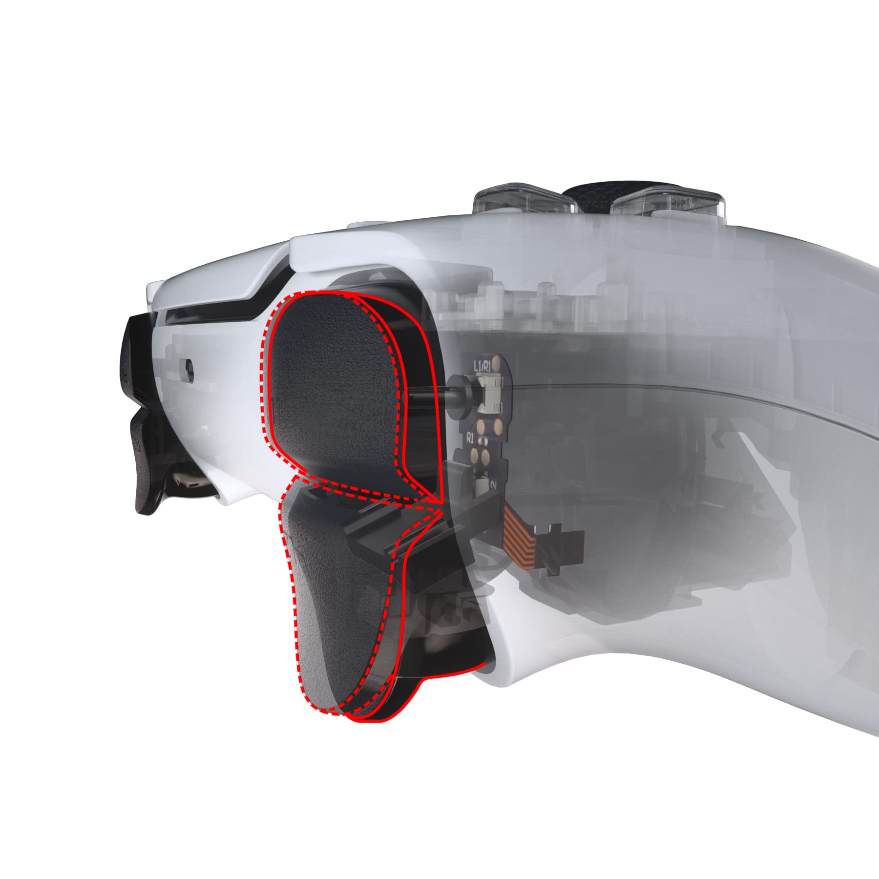 eXtremeRate Clicky Hair Trigger Kit for ps5 Controller BDM-010 BDM-020 Shoulder Buttons, Custom Flashshot Trigger Stop Flex Cable for ps5 Controller