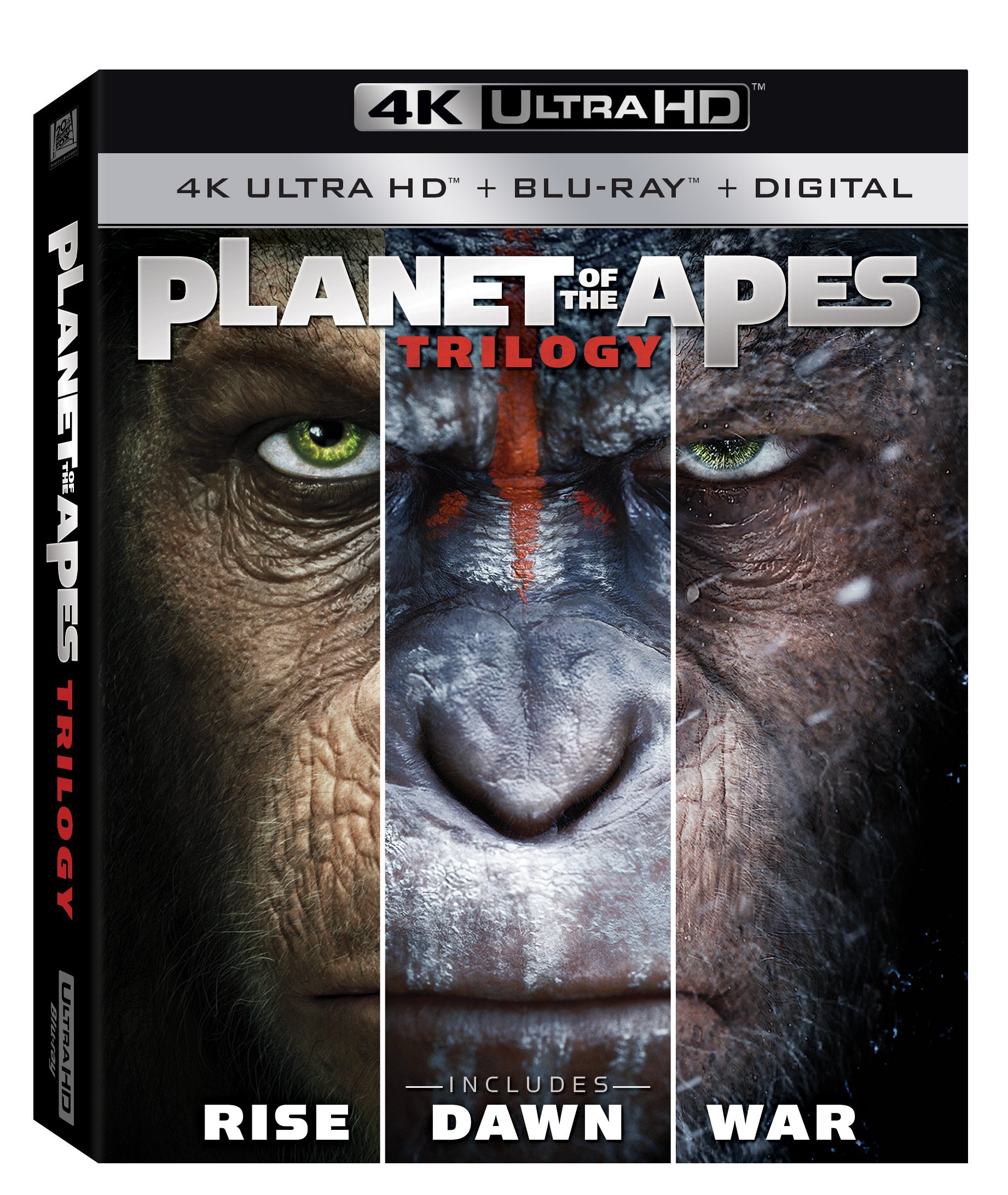 Rise Of The Planet Of The Apes/Dawn Of The Planet Of The Apes/War For The Planet Of The Apes [4K UHD]