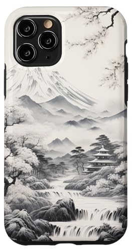 iPhone 11 Pro Black & White Japanese Landscape Case