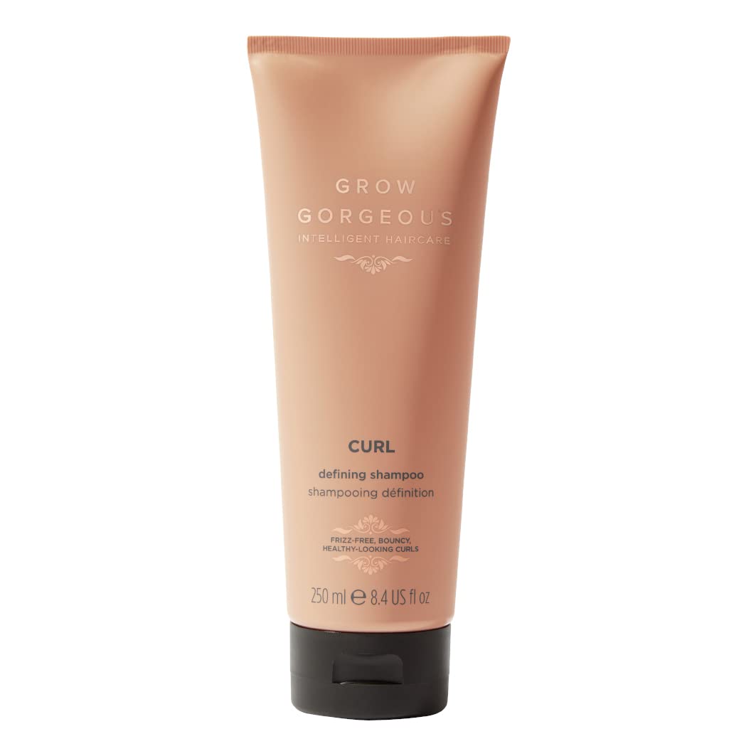 Grow Gorgeous Curl Shampoo 250ml - Gentle Cleanser for Smooth, Manageable, Bouncy Curls - Vegan