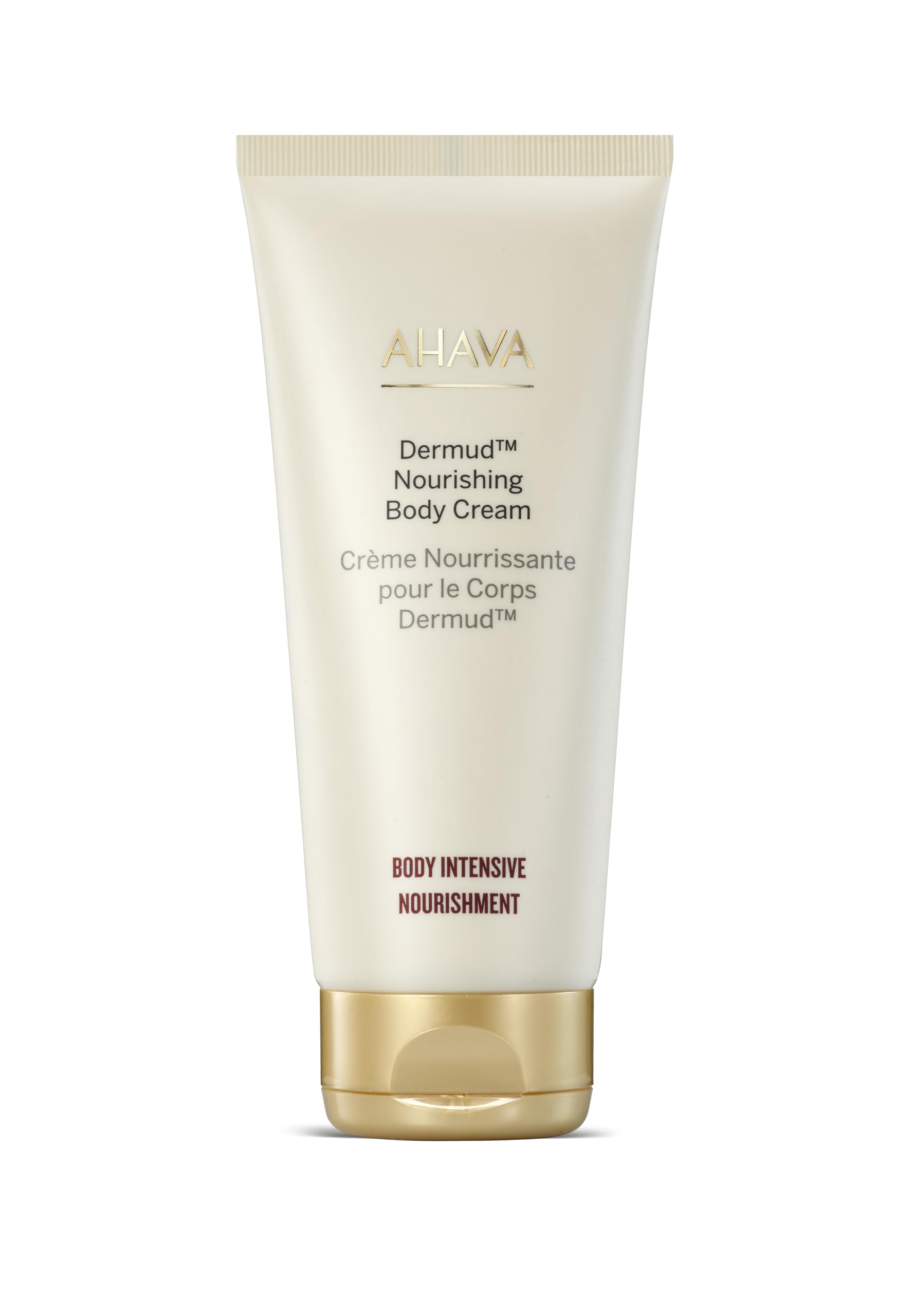 AHAVA Dermud Pflegende Körpercreme - Lindert Rauheit, Weicht Haut Auf, für Trockene & Empfindliche Haut, mit Dermud Schlamm, Osmoter, Aloe Vera, Vitamin E, Zink & Allantoin, 6.8 fl.oz