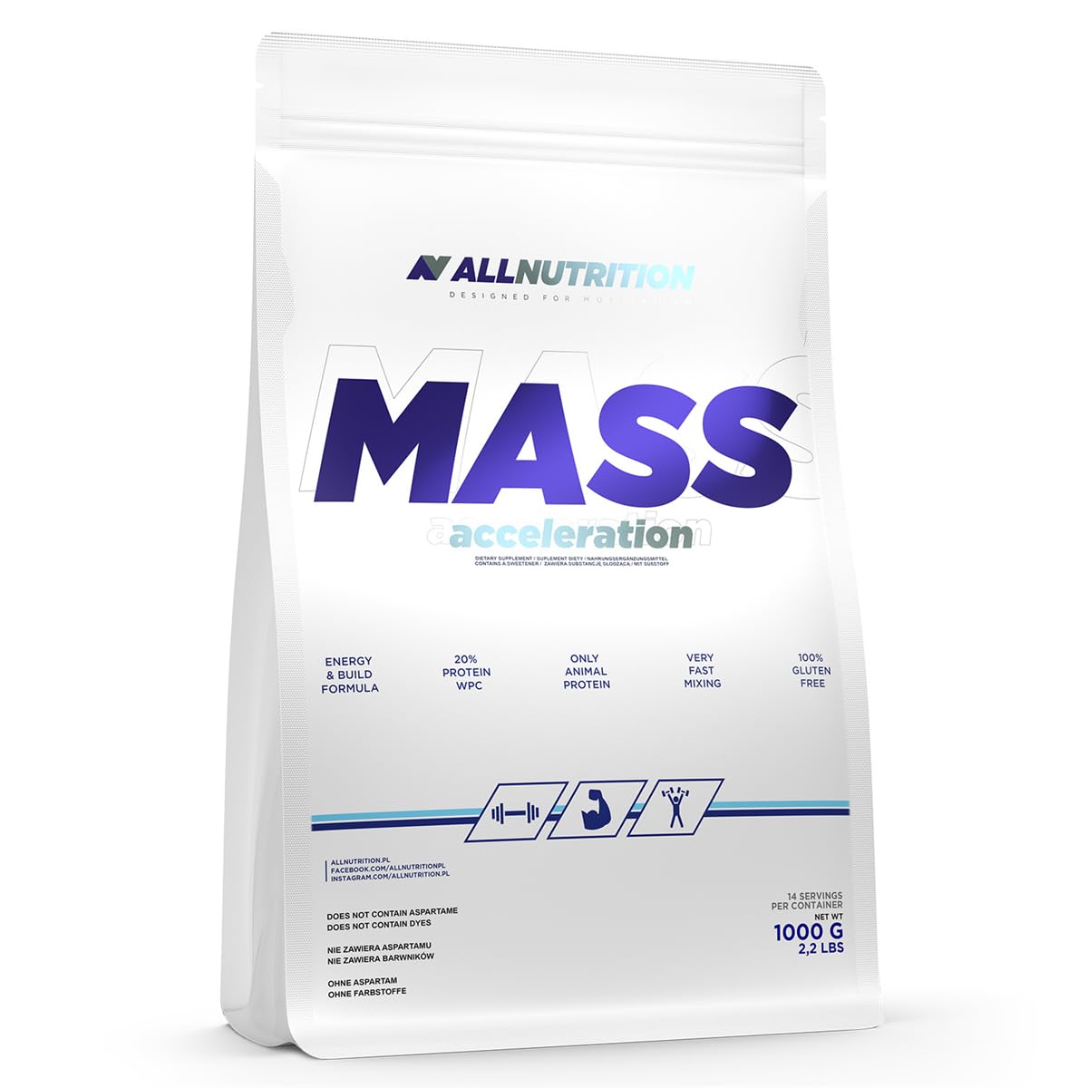 Allnutrition Mass Acceleration Chocolate Cookies 1000G