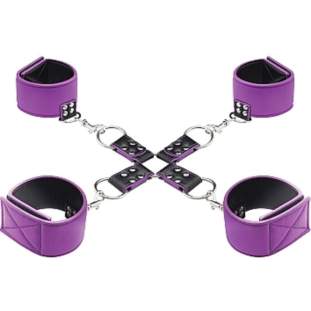Ouch! by Shots - Reversible Hogtie - Neoprene/PU Leather - Purple