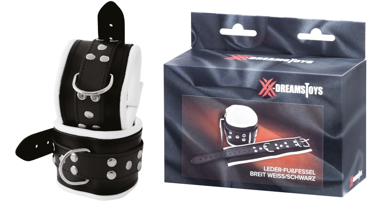 XX-DREAMSTOYS Ankle Cuffs Black/White One Size