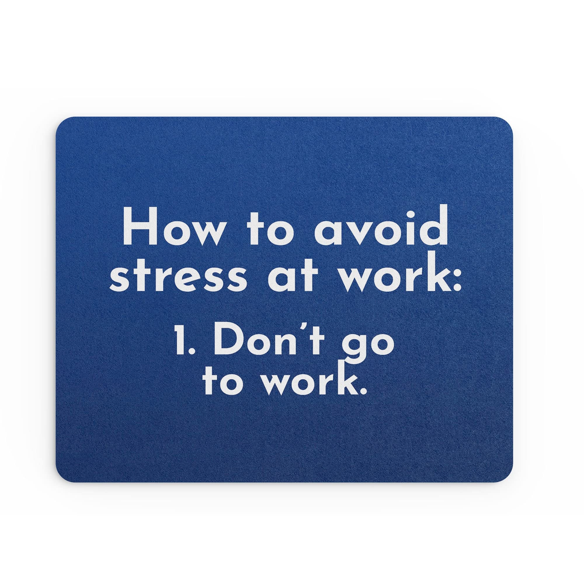 Tongue in Peach Funny Mouse Mat Office Work Mousepad Desk Accessories Computers Colleague Coworker How To Avoid Stress At Work Rules Joke Banter | MM345