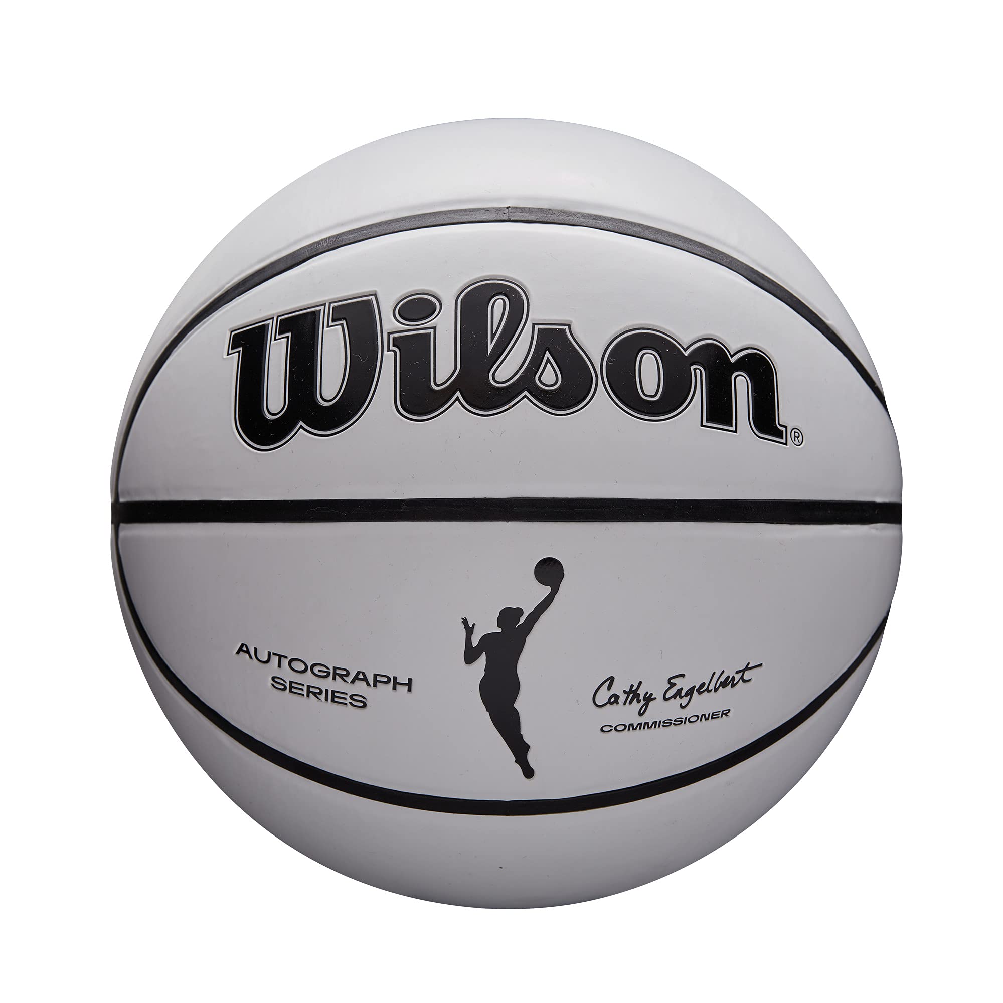 Wilson WNBA Commemorative Series Autograph Basketball - Mini Size, White/Orange