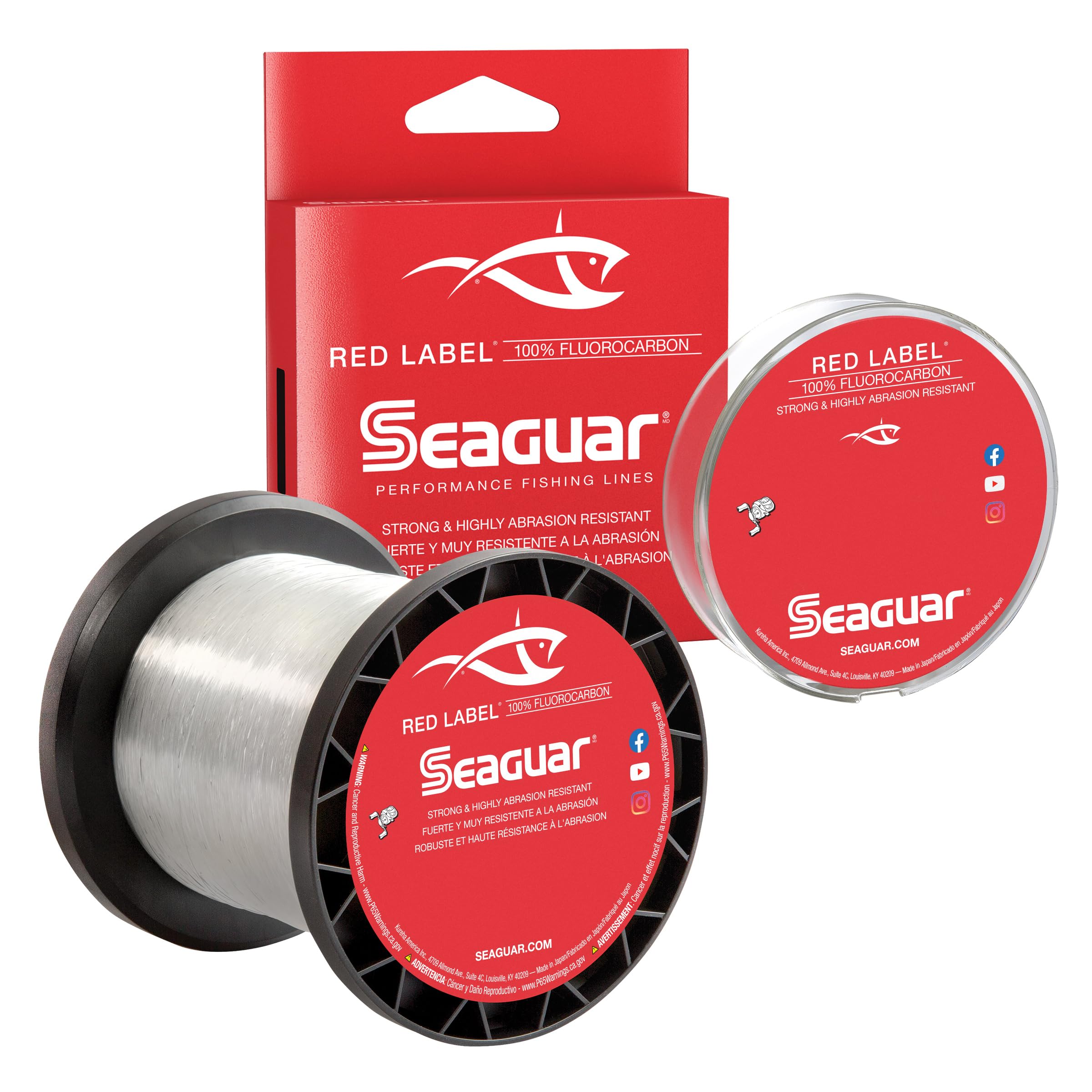 Seaguar Red Label 100% Fluorocarbon Fishing Line 8lbs, 200yds Break Strength/Length - 08RM250