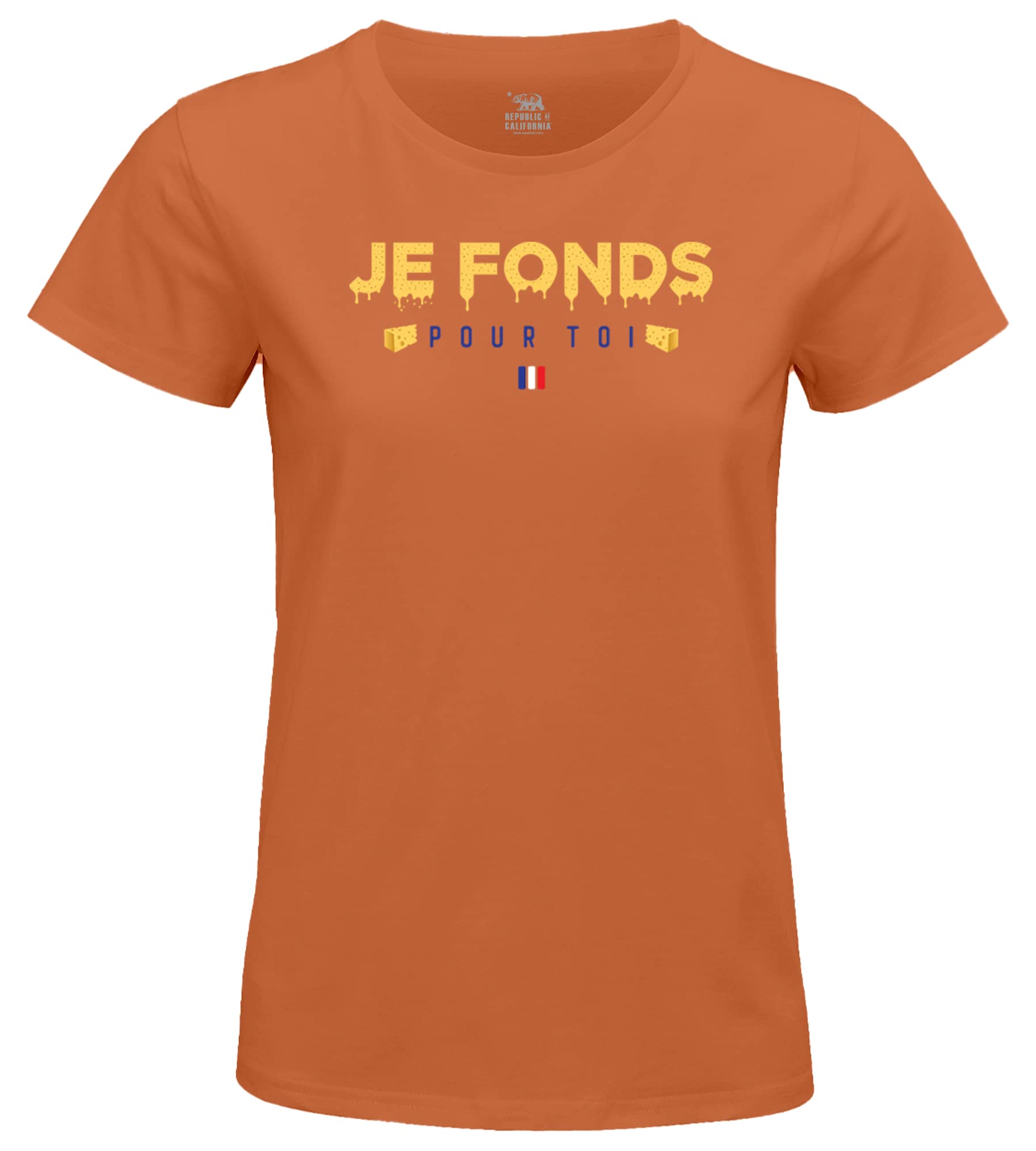 REPUBLIC OF CALIFORNIA Women's Worepczts044 T-Shirt, Orange, XL