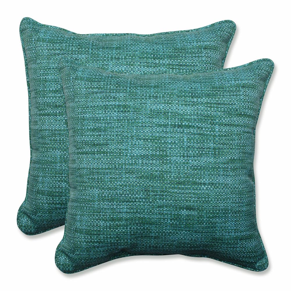 Pillow Perfect Outdoor/Indoor Remi Lagoon Throw Pillow (Set of 2), 18.5"