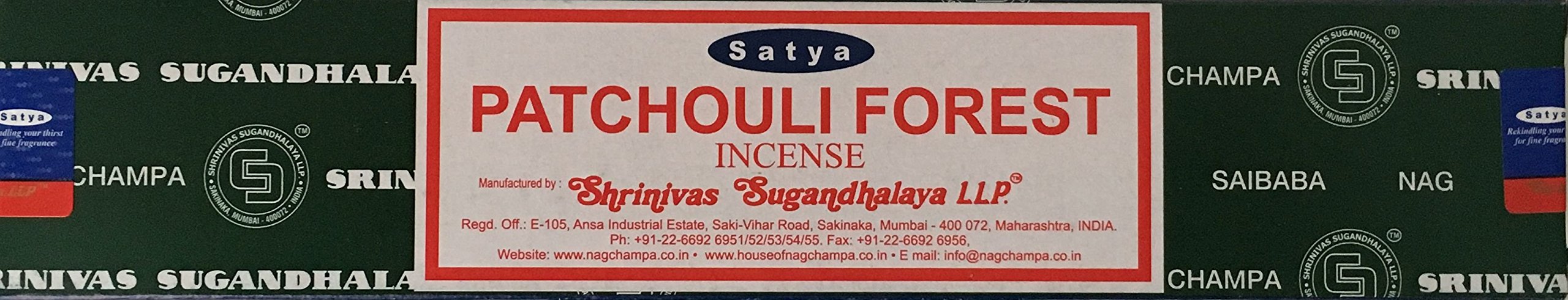 Encens Nag Champa - 15 grs - Satya - Patchouli Forest