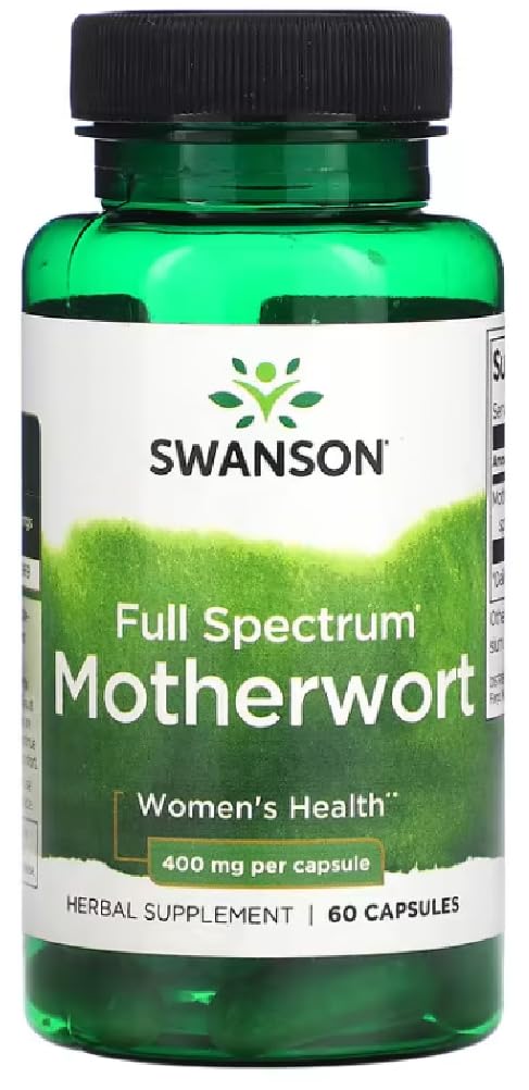 Swanson - Full Spectrum Motherwort 400 mg | Unterstützung für das Herz und innere Ruhe - 60 Kapseln