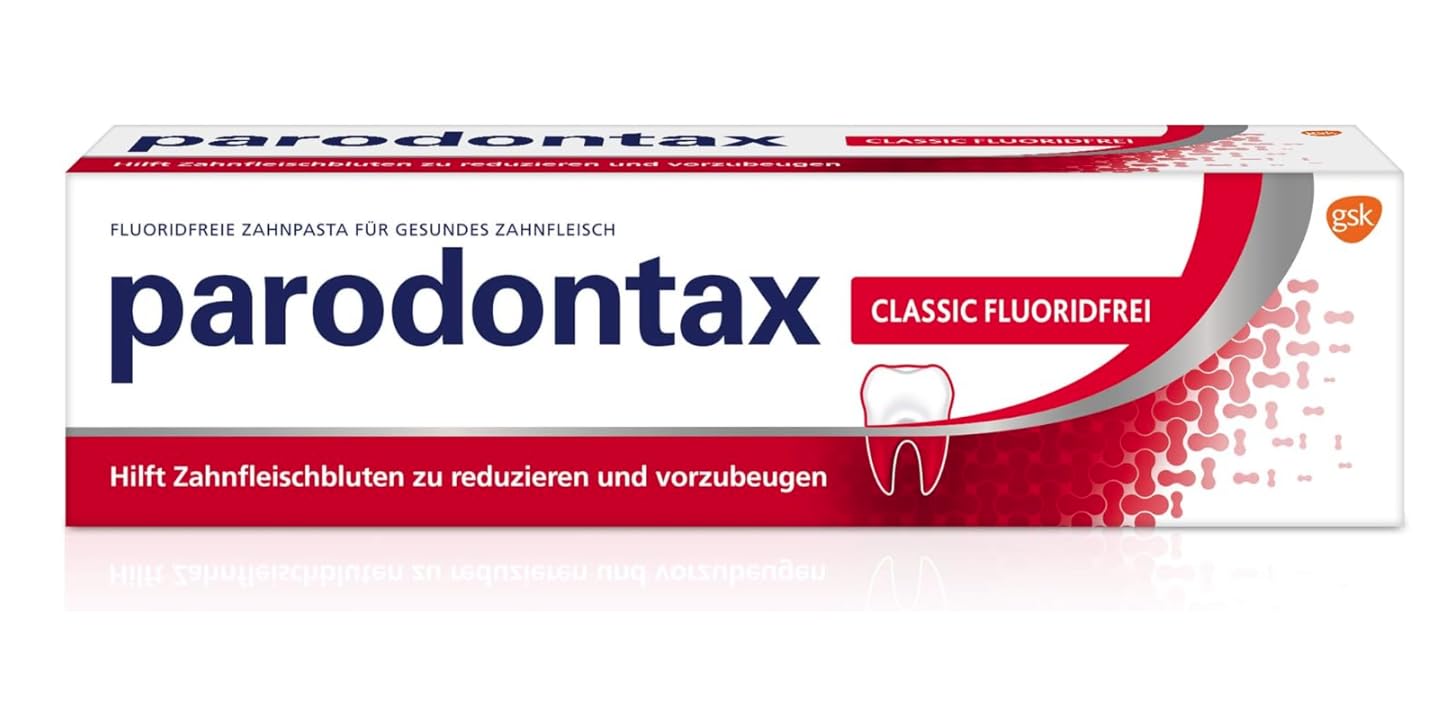 Parodontax Classic Without Fluoride Toothpaste, 1 x 75 ml, Helps Reduce and Prevent Bleeding Gums