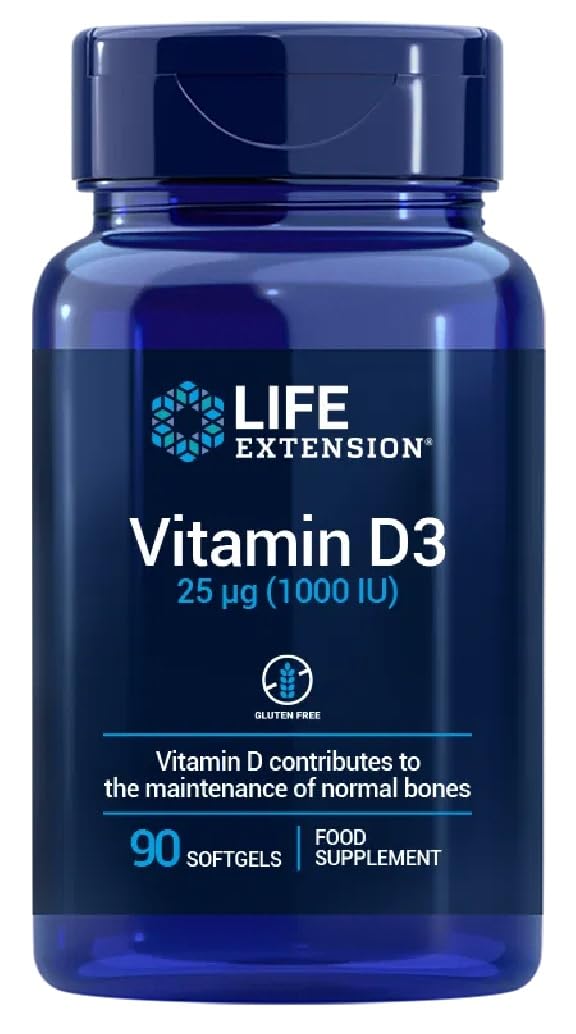 Life Extension - Vitamin D3 | Hochwertiges Vitamin D für die tägliche Gesundheit - 1.000 IE, 90 Softgels