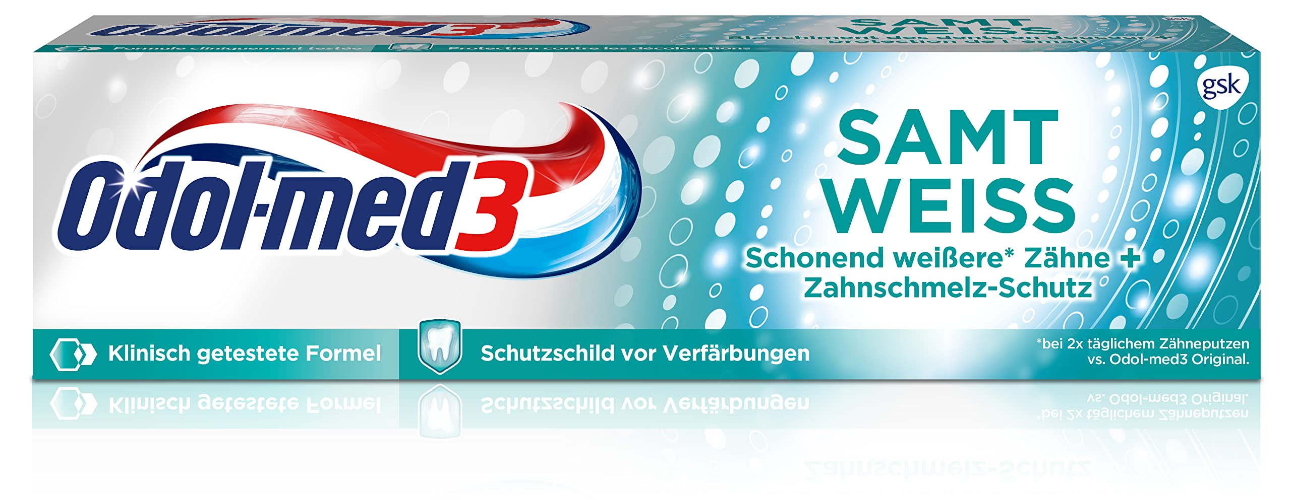 Odol-med 3 Samtweiss Zahnpasta, 75ml