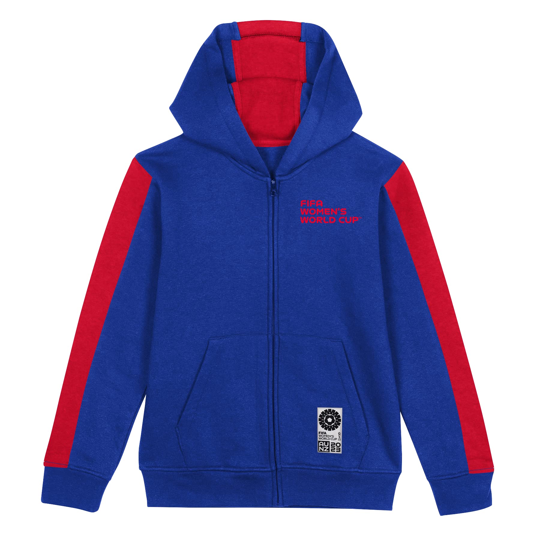Official 2023 Women's Football World Cup Youth Team Zipped Hoodie, France, Blue, 13-15 years