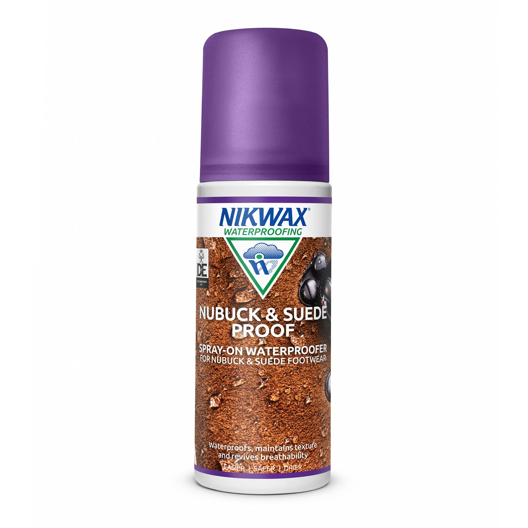 Nikwax NUBUCK & SUEDE SPRAY-ON WATERPROOFER, Waterproofer for Nubuck and Suede Footwear, 125ml (Neutral)