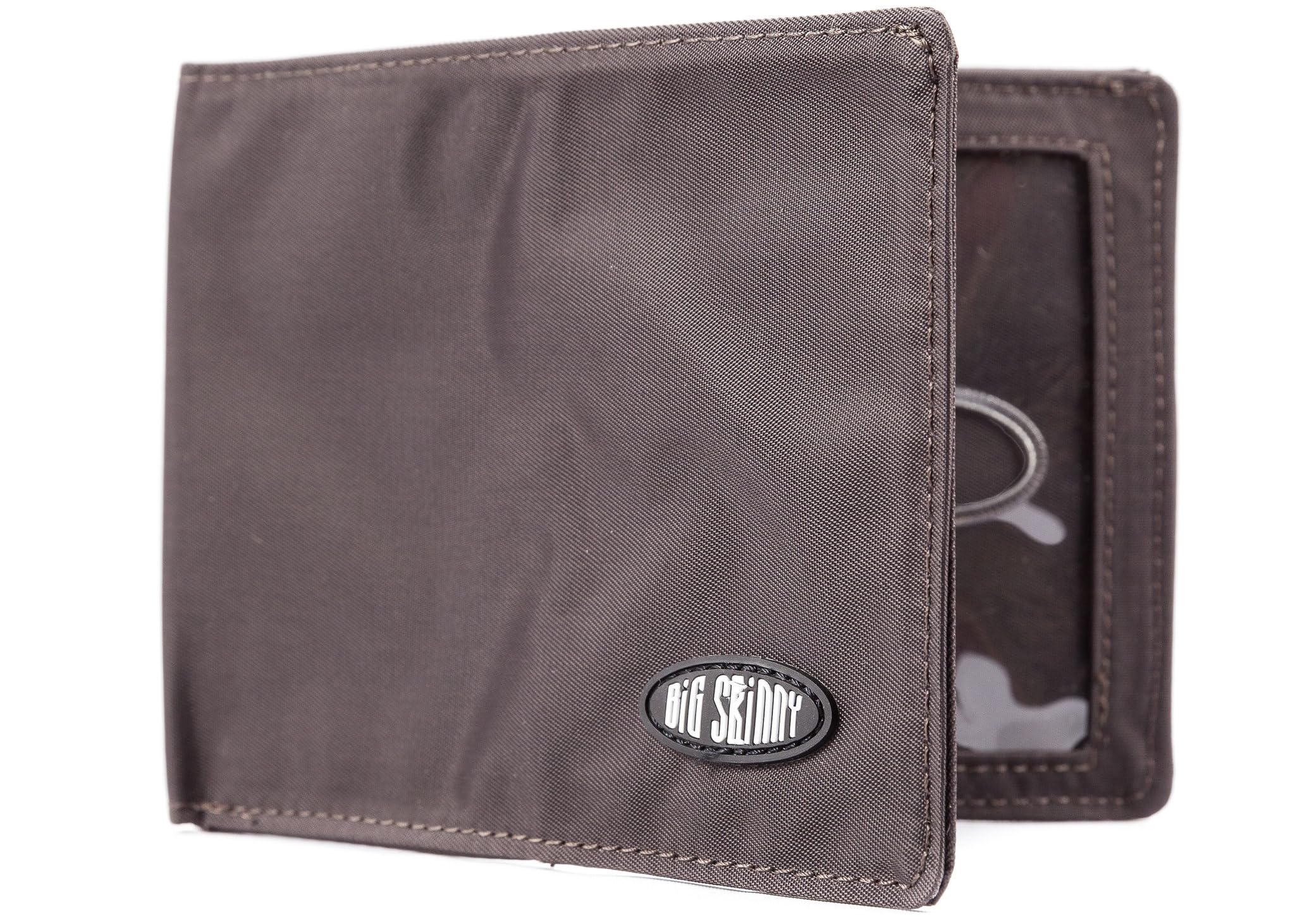 Big Skinny Men's Super Skinny Bi-Fold Slim Wallet, Holds Up to 30 Cards, Brown