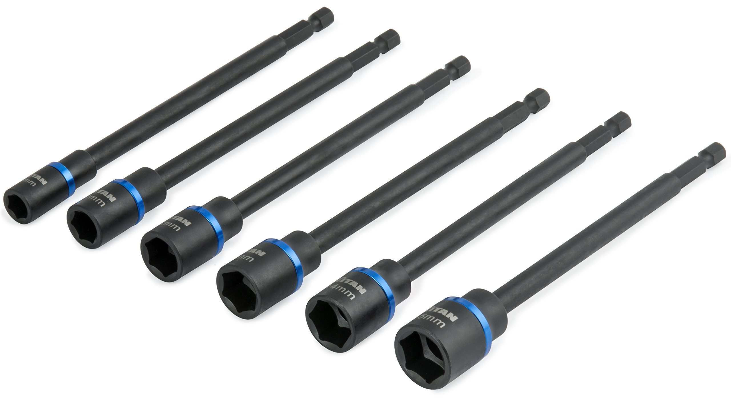 Titan 15241 Metric 6" Impact Nut Driver Set - 6 Piece