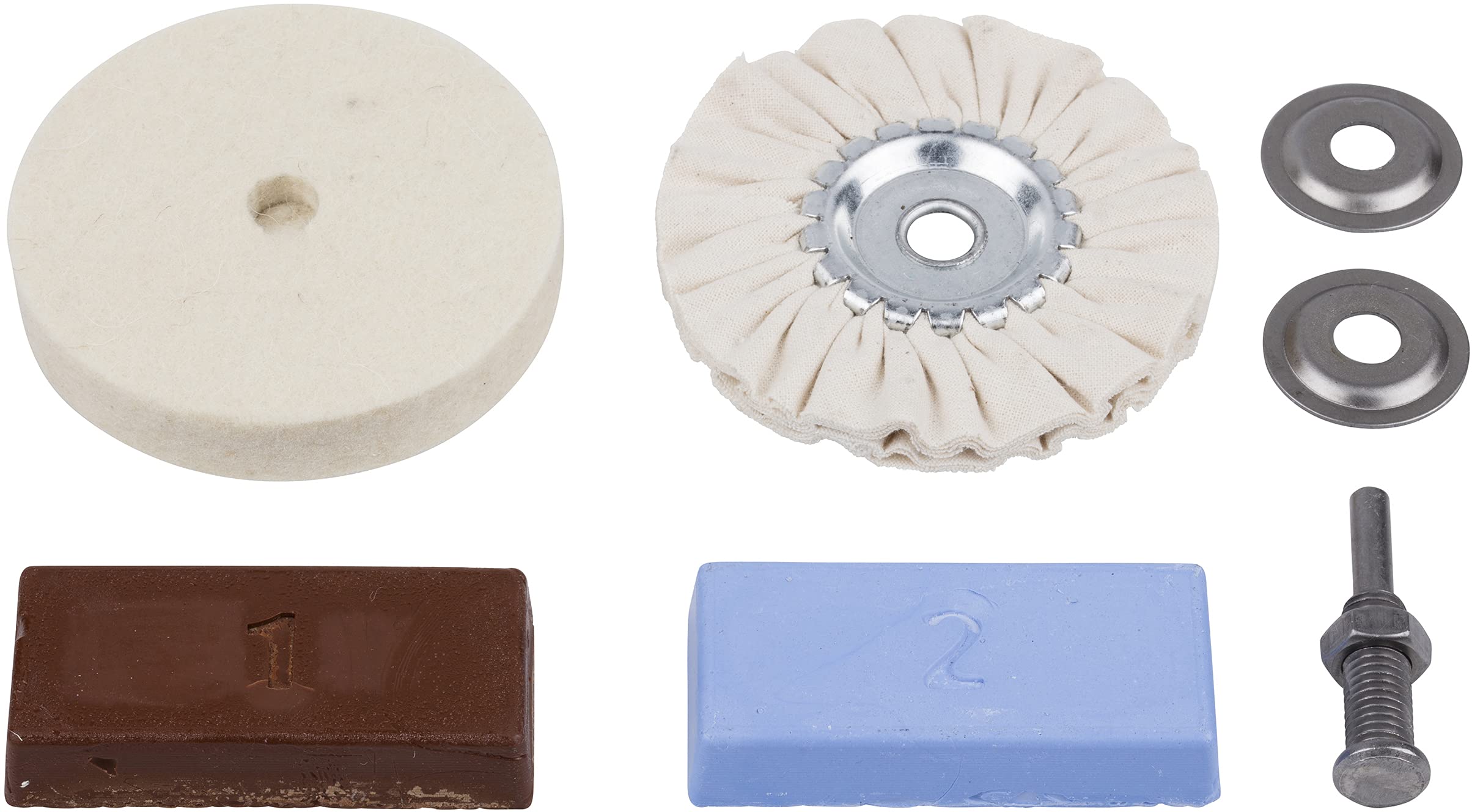 wolfcraft Hobby Polishing Set 5 Pcs. I 2178000 I The Practical All-in-one Set