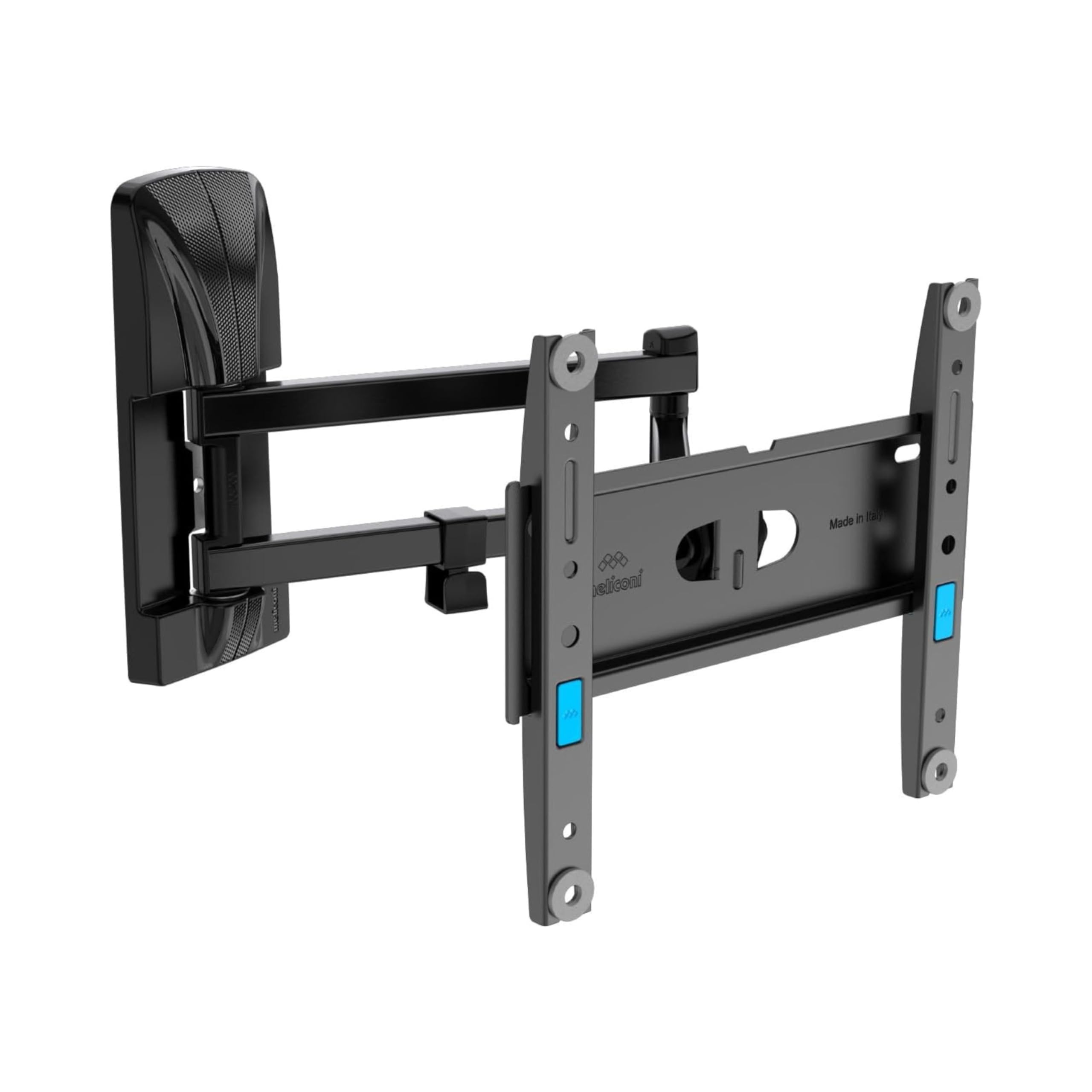 Meliconi SPACE SYSTEM FULLMOTION 200 Wall Mount with Arm and Double Rotation for Flat Screen TVs from 26" to 45", VESA 50-75-100-200, Load Capacity 25 kg, Made in Italy, Black