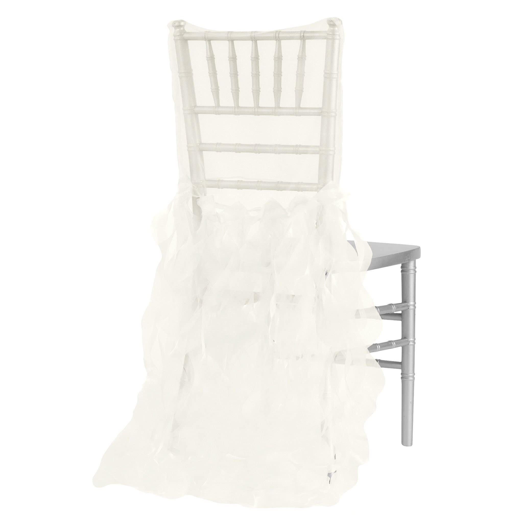 CV Linens 8325us Chiavari Back Slip Cover-38cm | Ivory | 1 Pc. Chair Cover