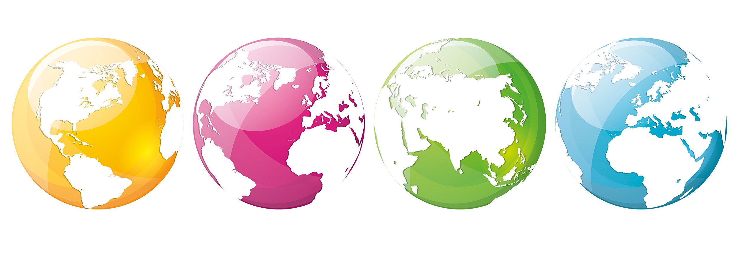 CEP Colourful Globes Sticker, Multi-Colour