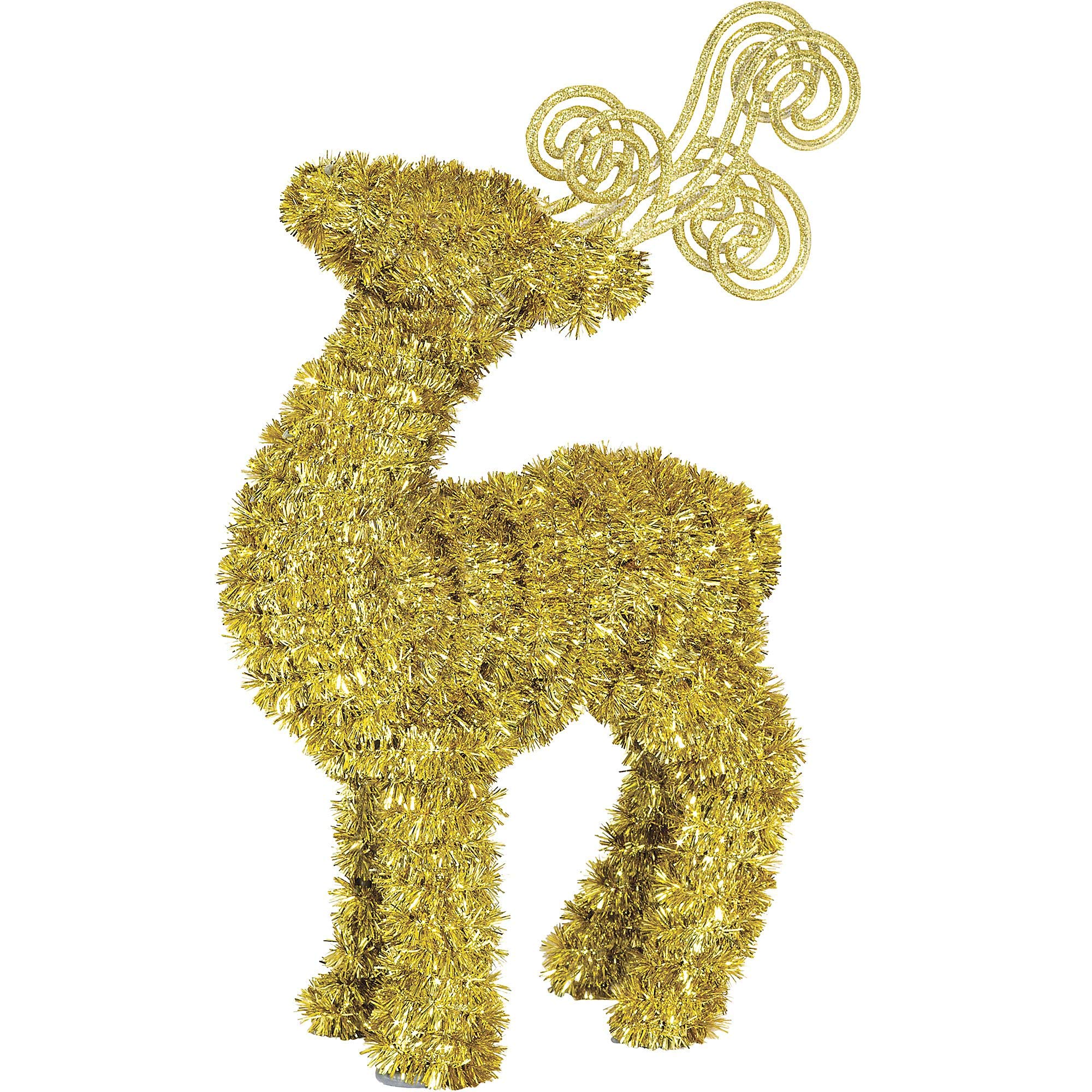 Amscan 242477-19 Tinsel 3D Gold Deer