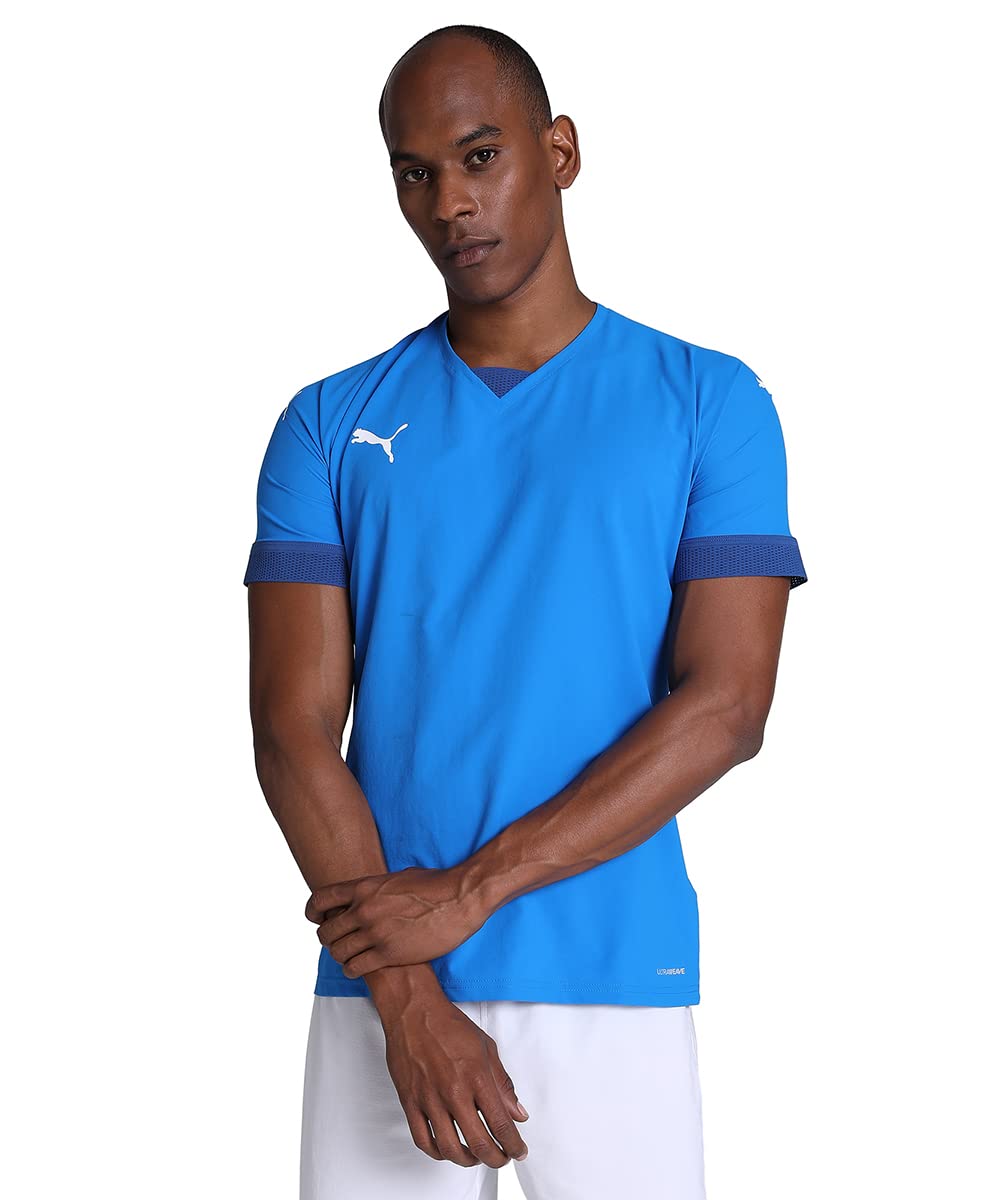 PUMA Men's Teamfinal Jersey Football Shirt, Electric Blue Lemonade-limoges, XL