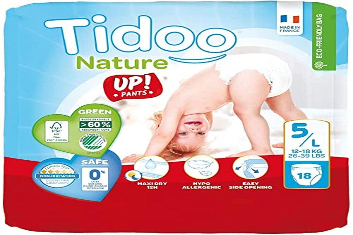 Tidoo Disposable Baby Training 18 Pants, Size 5