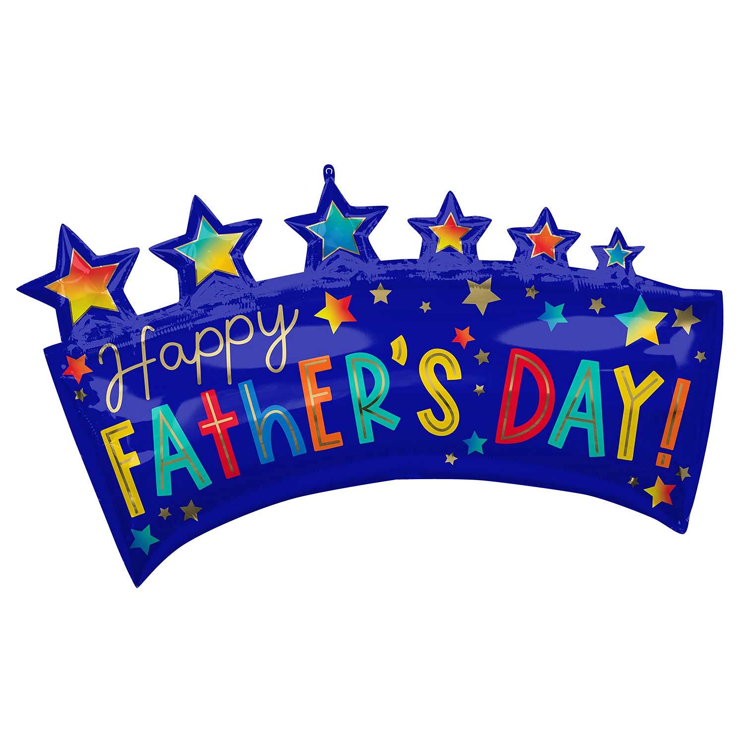 amscan 4430501 - Supershape "HAPPY FATHER'S DAY" Star Banner Foil Party Balloon