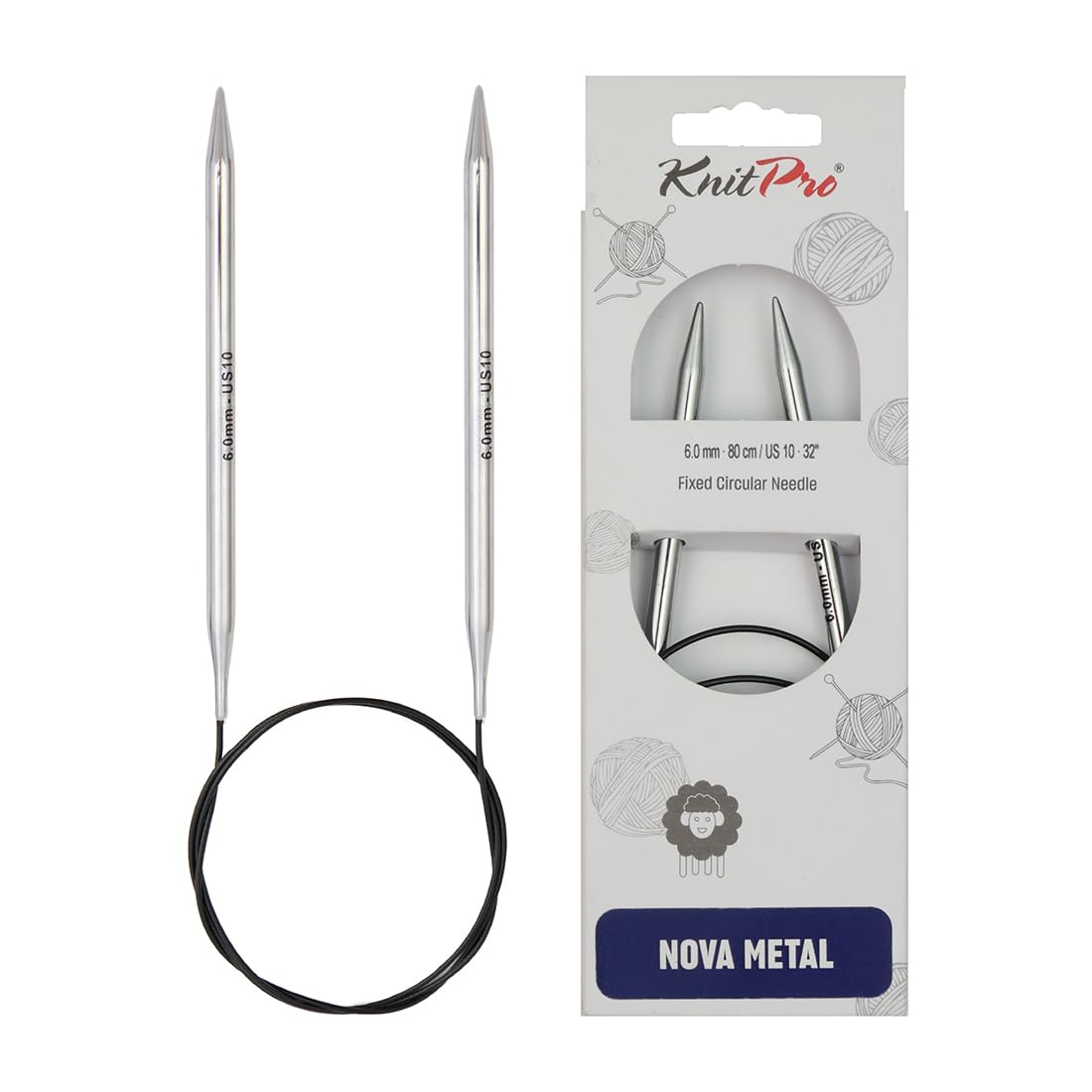 KnitPro Nova Fixed Circular Needles 16" (40cm) | 6.00mm