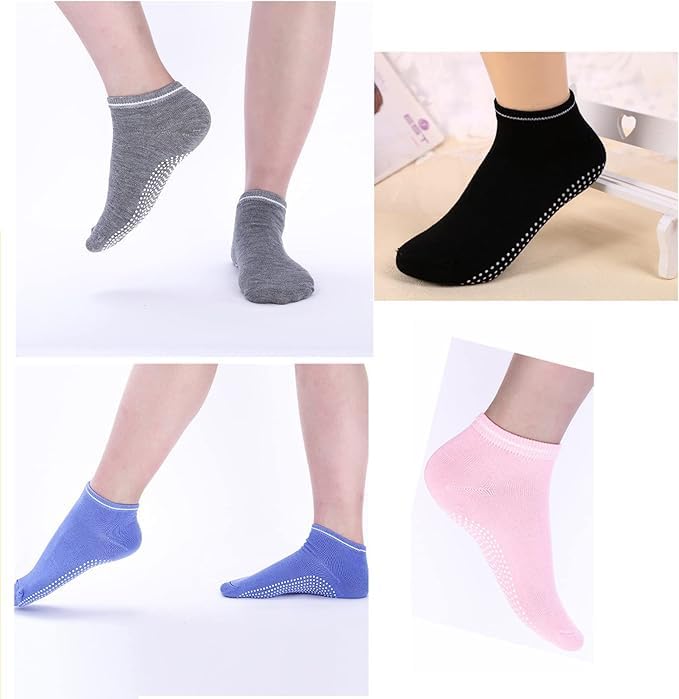 HK Online Premium Anti Skid YOGA SOCKS -Ballet, Pilates, Non Slip Fitness Socks