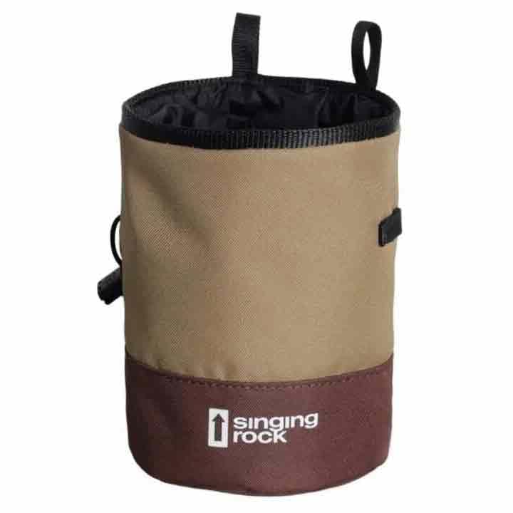 SINGING ROCK - SPORT SRC3006ZH00 Chalk Bag Duo Marron-Oro Power Type, Multicolor