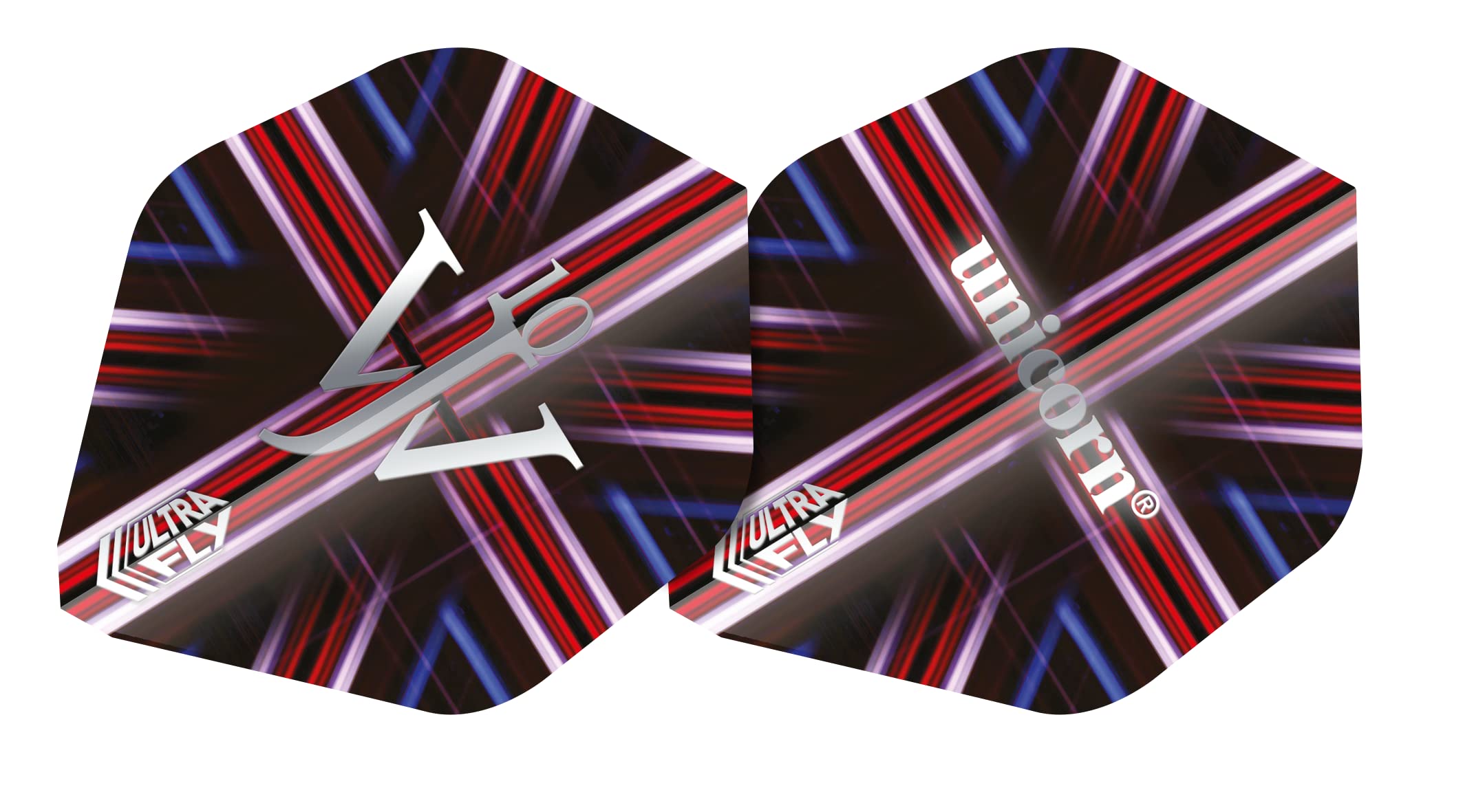 Unicorn UltraFly Dart Flights | James 'The Machine' Wade Union Jack Design | Ultra Durable 75 Micron Polyester PET | Aspect Ratio Type 1 Shape