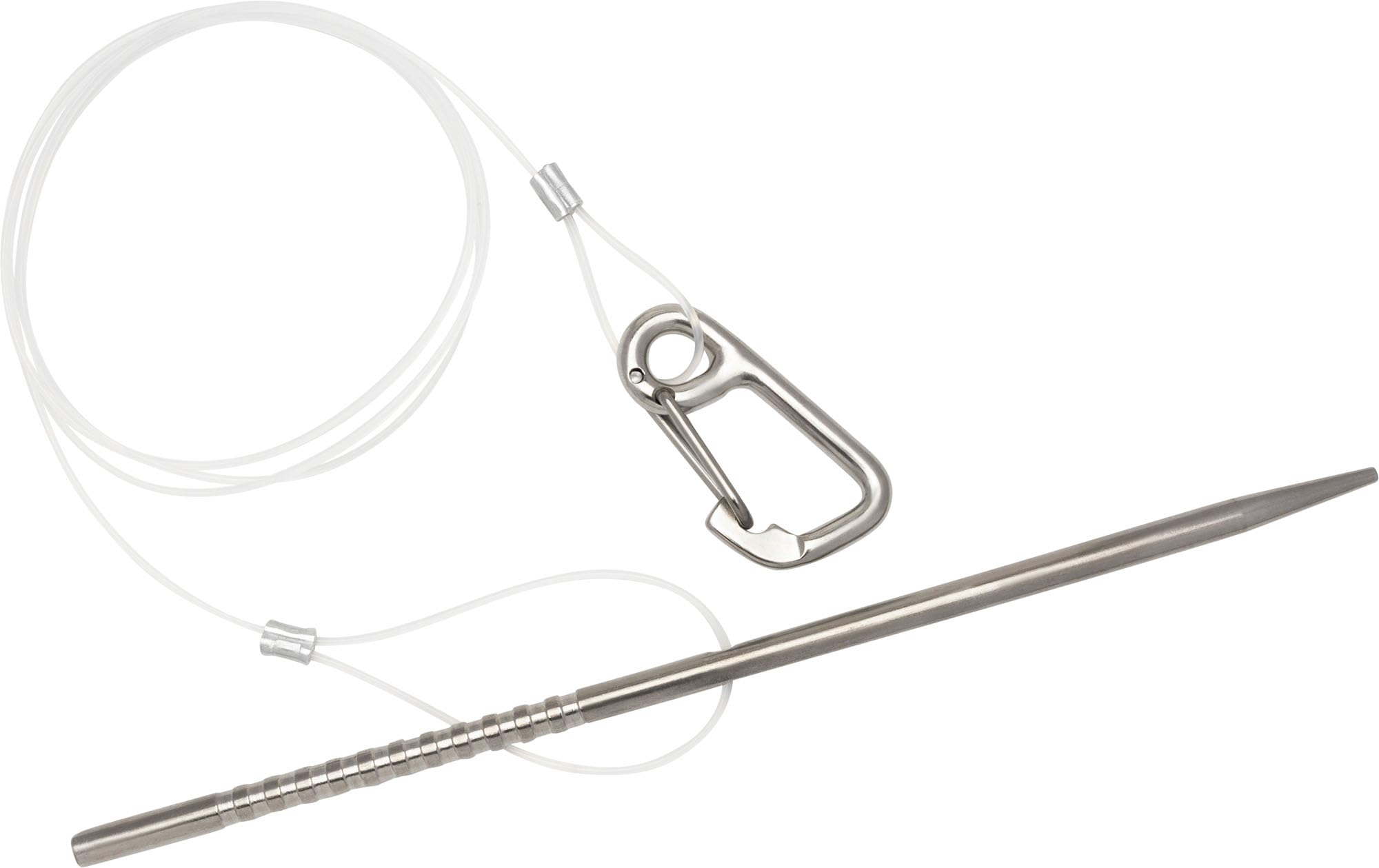 Cressi Fish Holder - Fishing Needle with Nylon Strand and Snap Hook, Silver, One Size, Adult Unisex