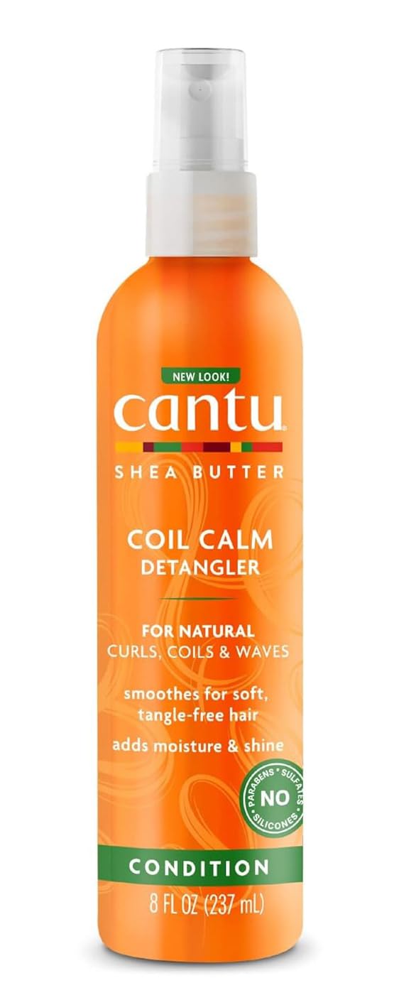 Cantu Natural Hair Coil Calm Detangler Spray 235 ml (Pack of 2)