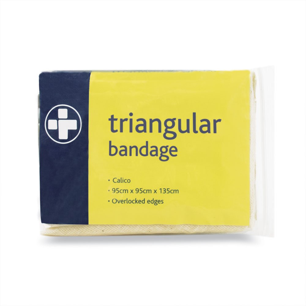 RELIANCE MEDICAL Calico First Aid Sling Triangular Bandage Shoulder & Arm- Hemmed Assorted Pack Of 10