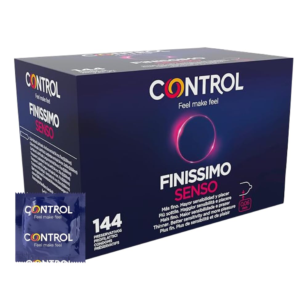 CONTROLO FINISSIMO SENSO Naturlatex-Kondome Dünn (0,06 mm) - 144 Stück