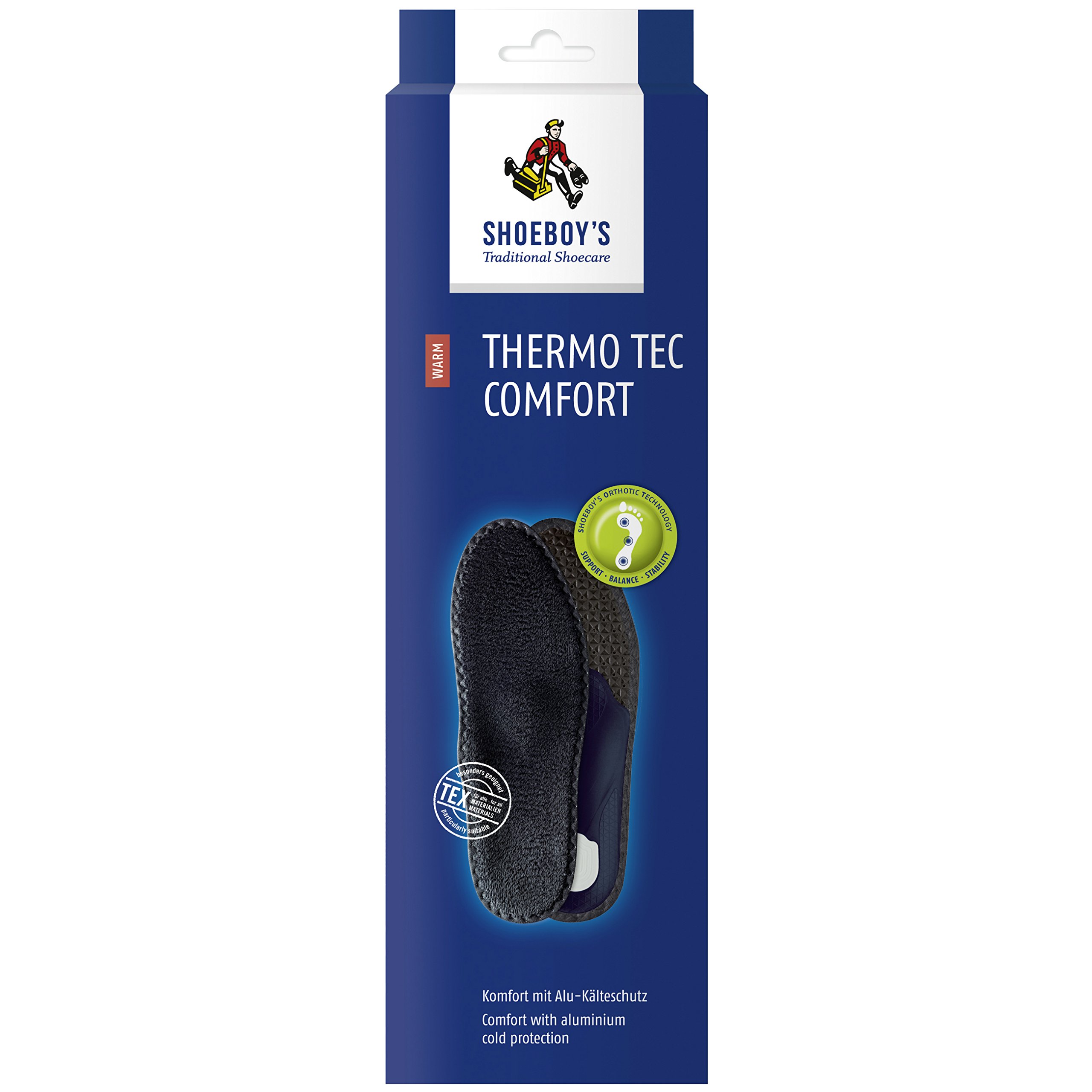 SHOEBOY'S Thermo TEC Comfort - Warming Footbed Made of Functional Fibre, Keeps The Warmth Inside Your Shoe - Size 4.5