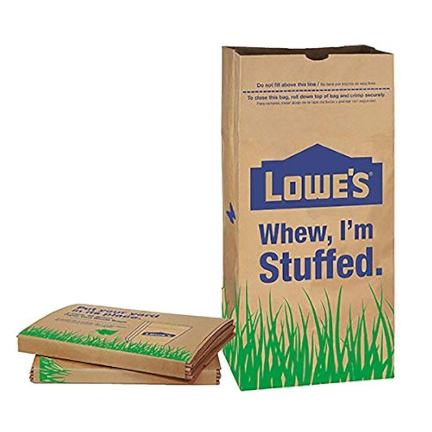 Lowes LF Lowes 30 Gallon Paper Lawn Leaf Trash Bags (10 Bags), Heavy Duty Gardening Leaf Bag for Yard Garden Clean Up