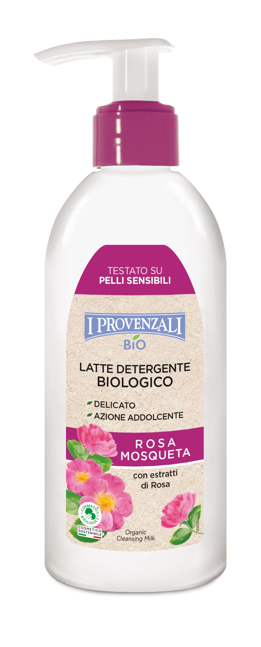 I Provenzali Viso Latte Detergente 200 Ml. Bio Rosa Mosquet