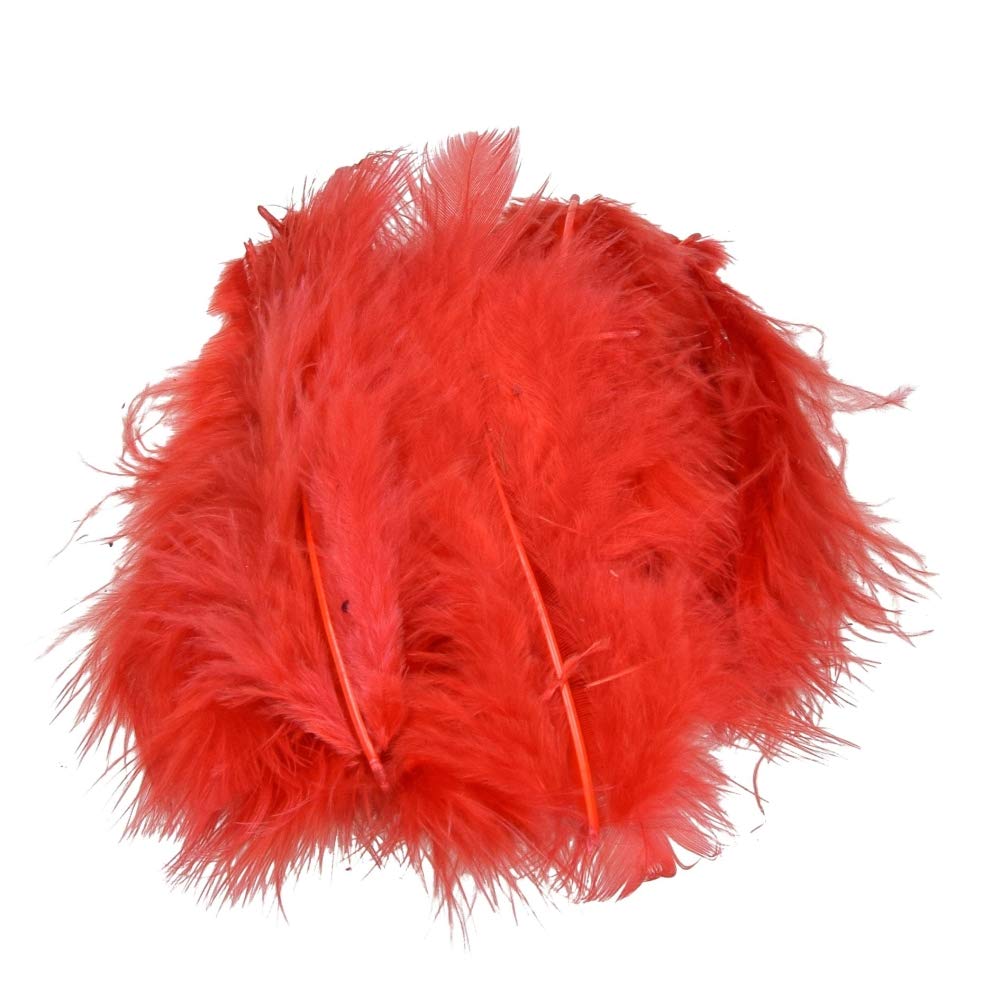 EFCO 1004328 Marabou 100-120 mm 2 g ~ 22 pcs. red, Feathers, 12 x 5 x 2 cm