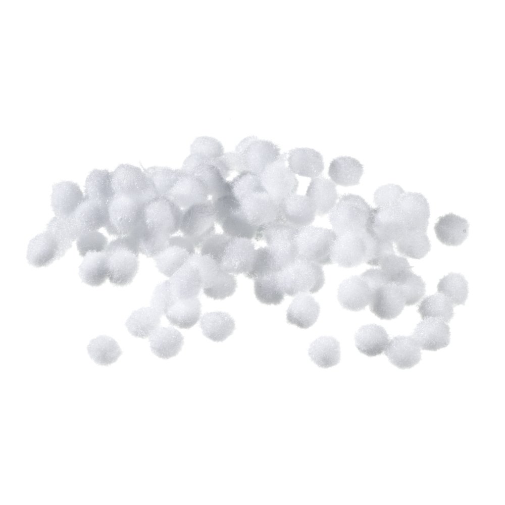 EFCO Pompons 7 mm 100 pcs. white, polyamide, 17 x 15 x 2 cm